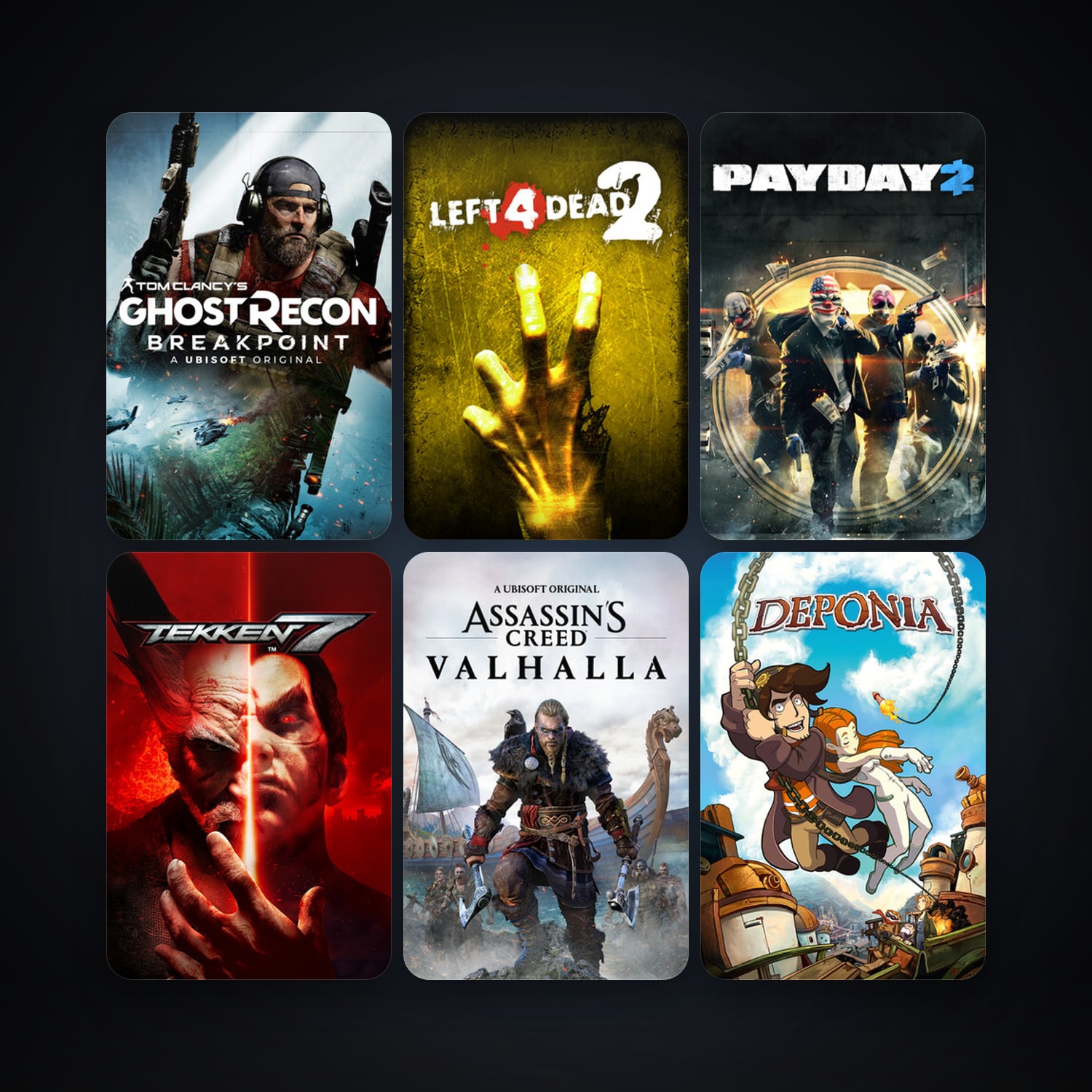 Left 4 Dead 2 + Deponia, 14 games, clean — HabibiAccounts
