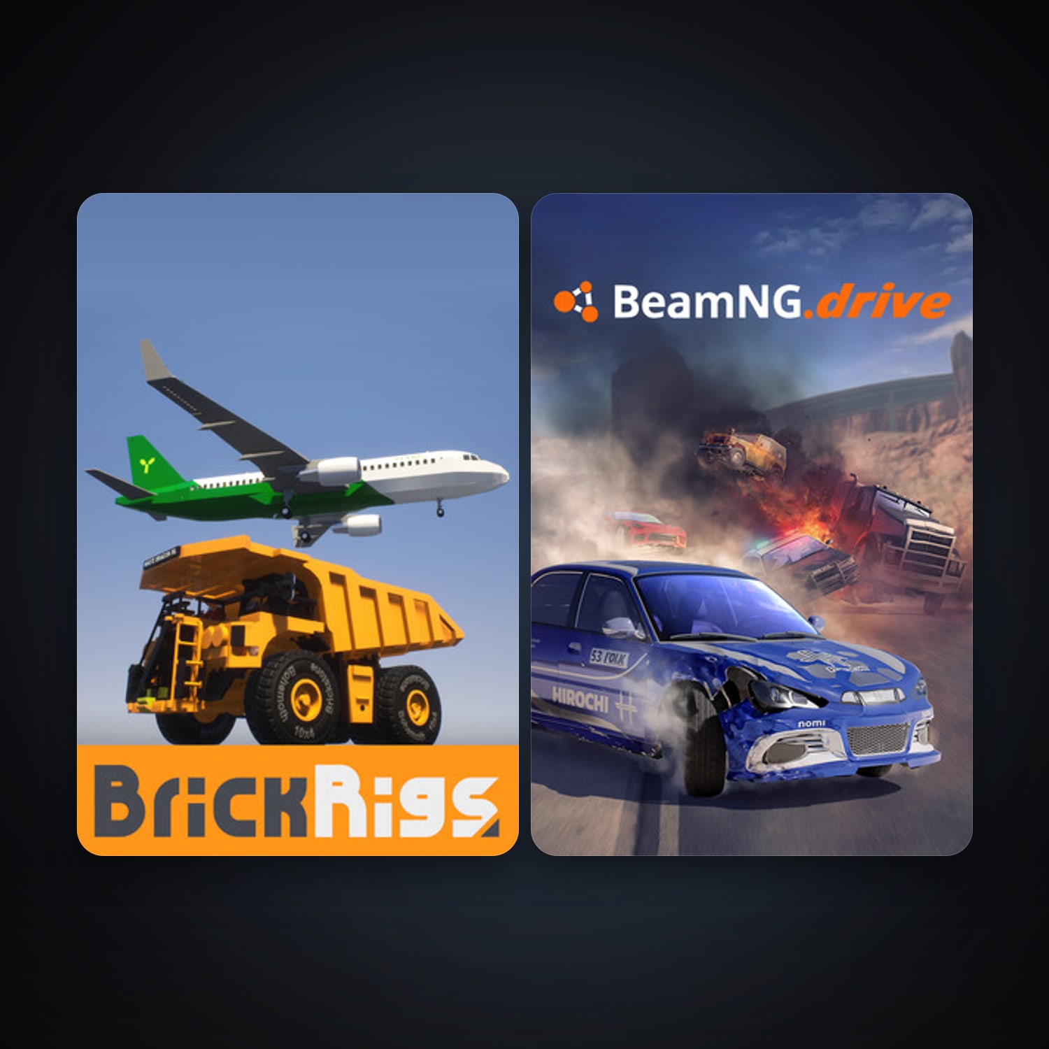BeamNG.drive + Brick Rigs, 3 games, clean — HabibiAccounts