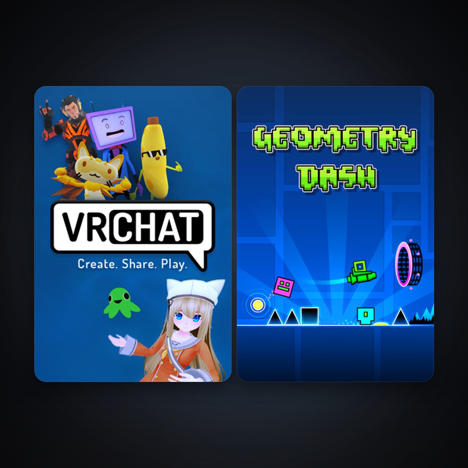 Geometry Dash + VRChat, 13 games, clean — HabibiAccounts