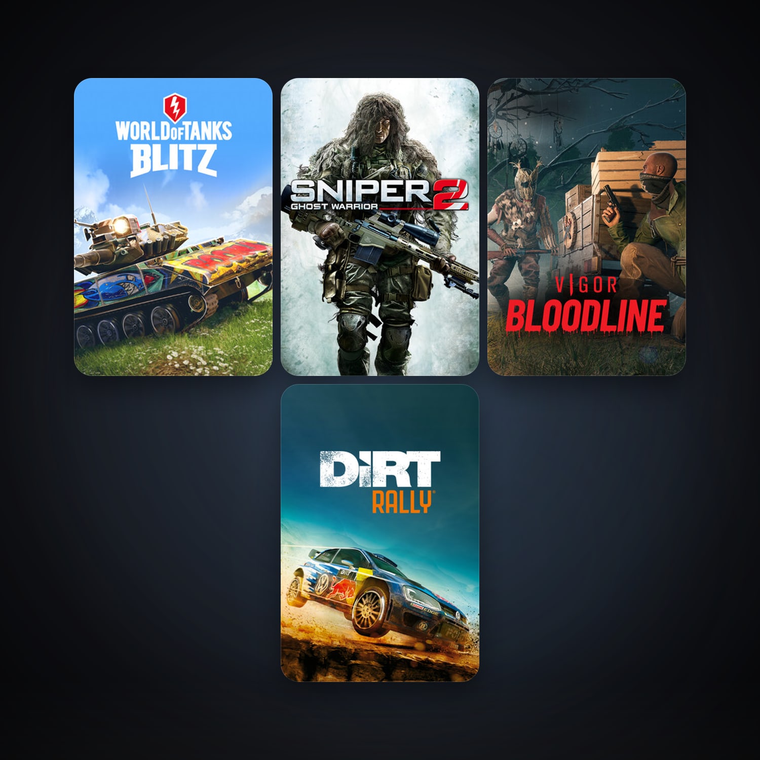 Sniper: Ghost Warrior 2 + DiRT Rally, 9 games, clean — HabibiAccounts