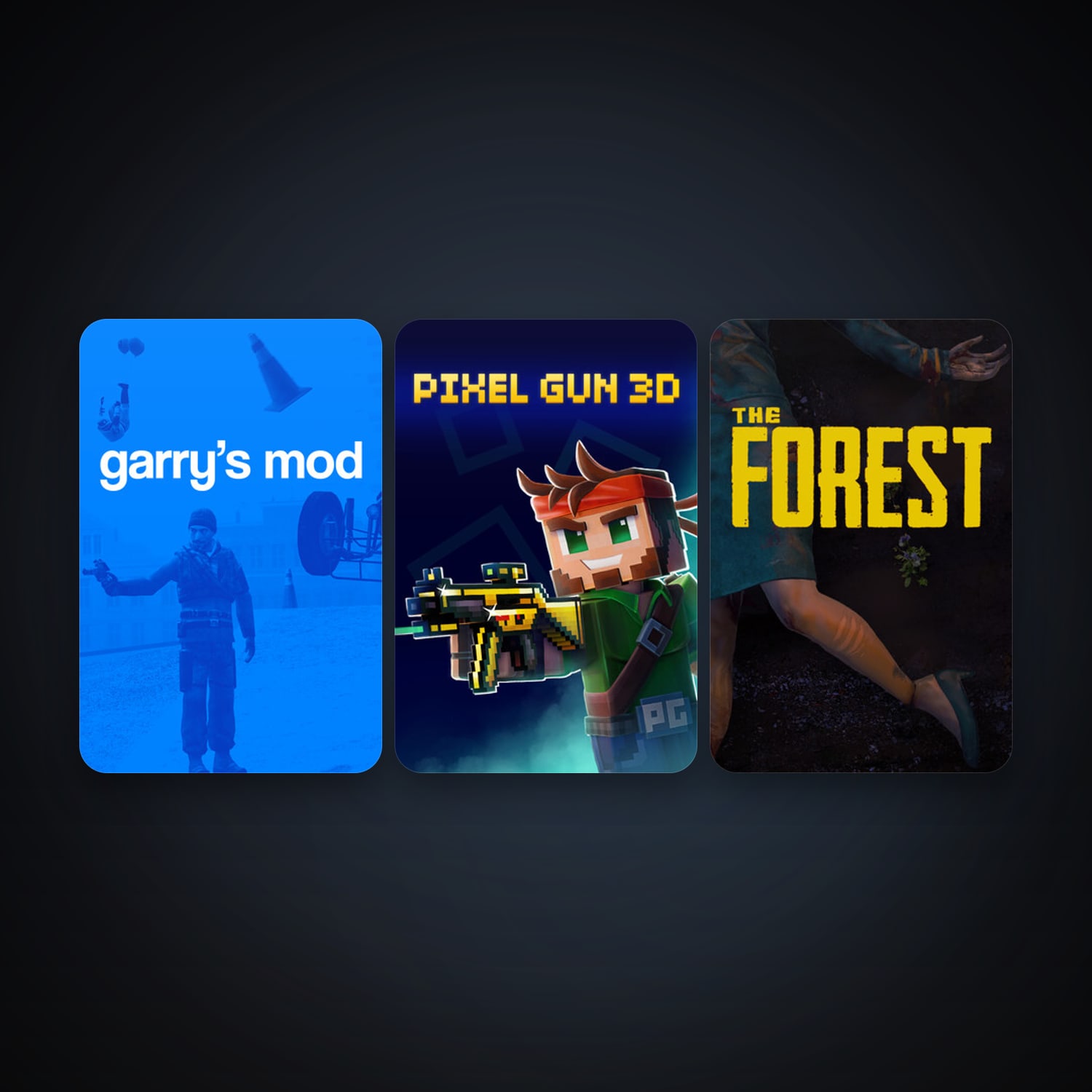 Garry's Mod + The Forest, 3 games, clean — HabibiAccounts