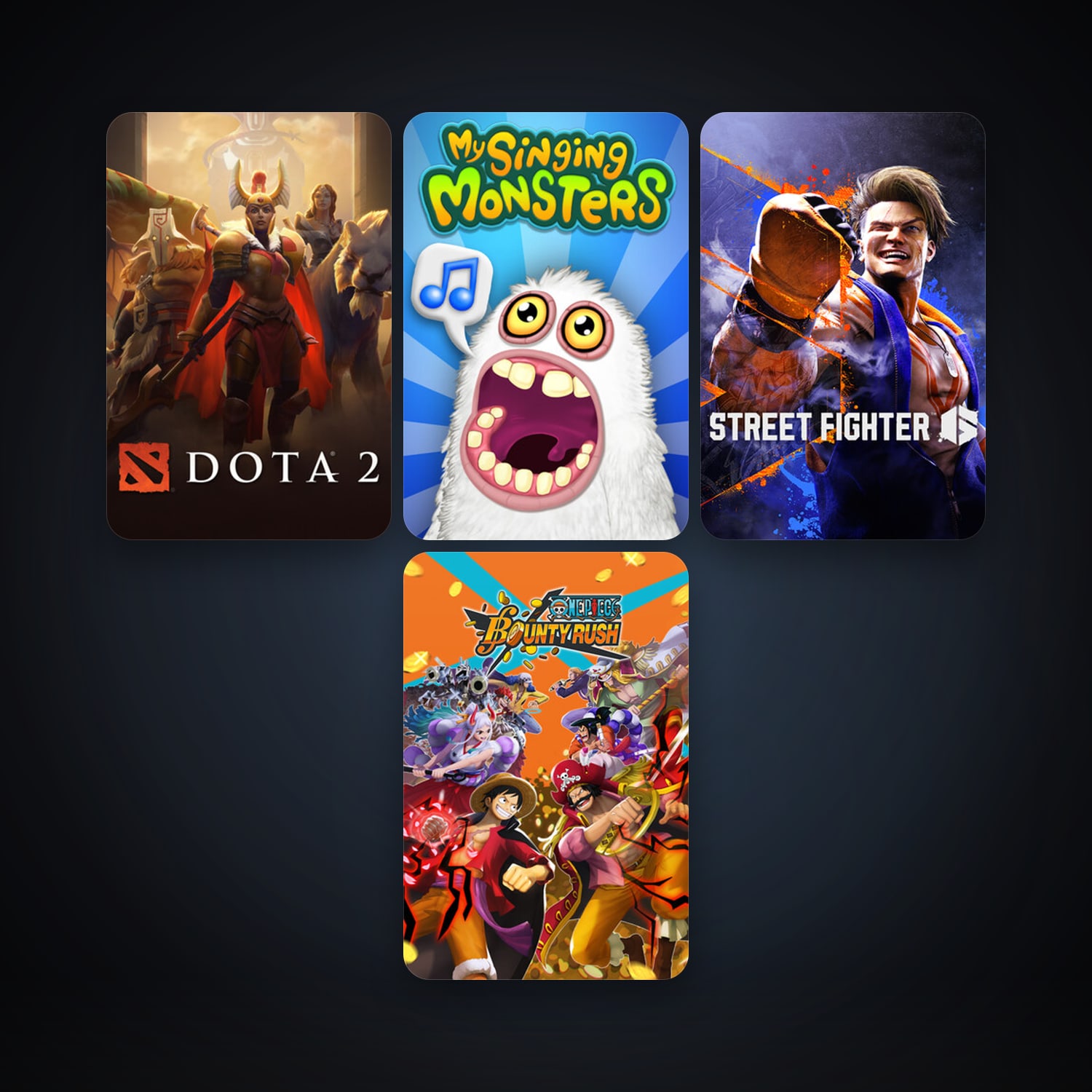 Dota 2 + Street Fighter 6, 5 games, clean — HabibiAccounts