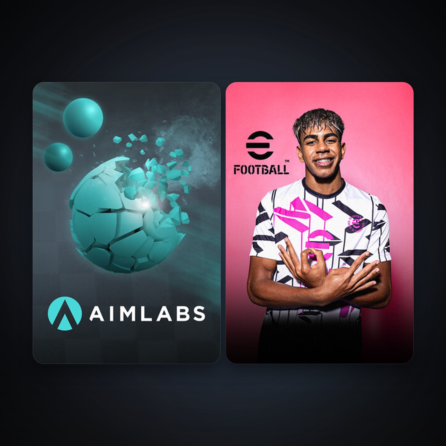 Aimlabs + eFootball 2024, 5 games, clean — HabibiAccounts