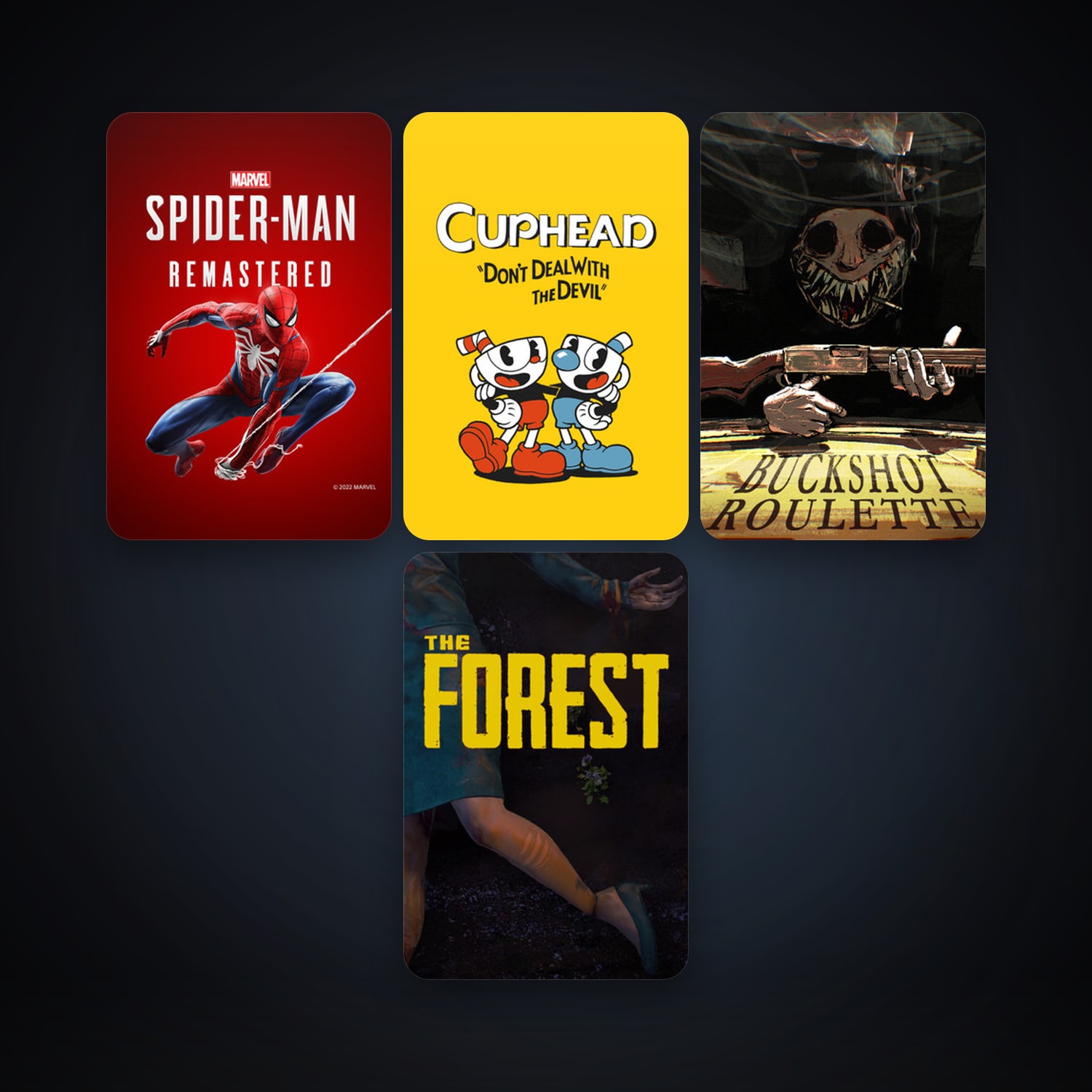 The Forest + Cuphead, 4 games, clean — HabibiAccounts