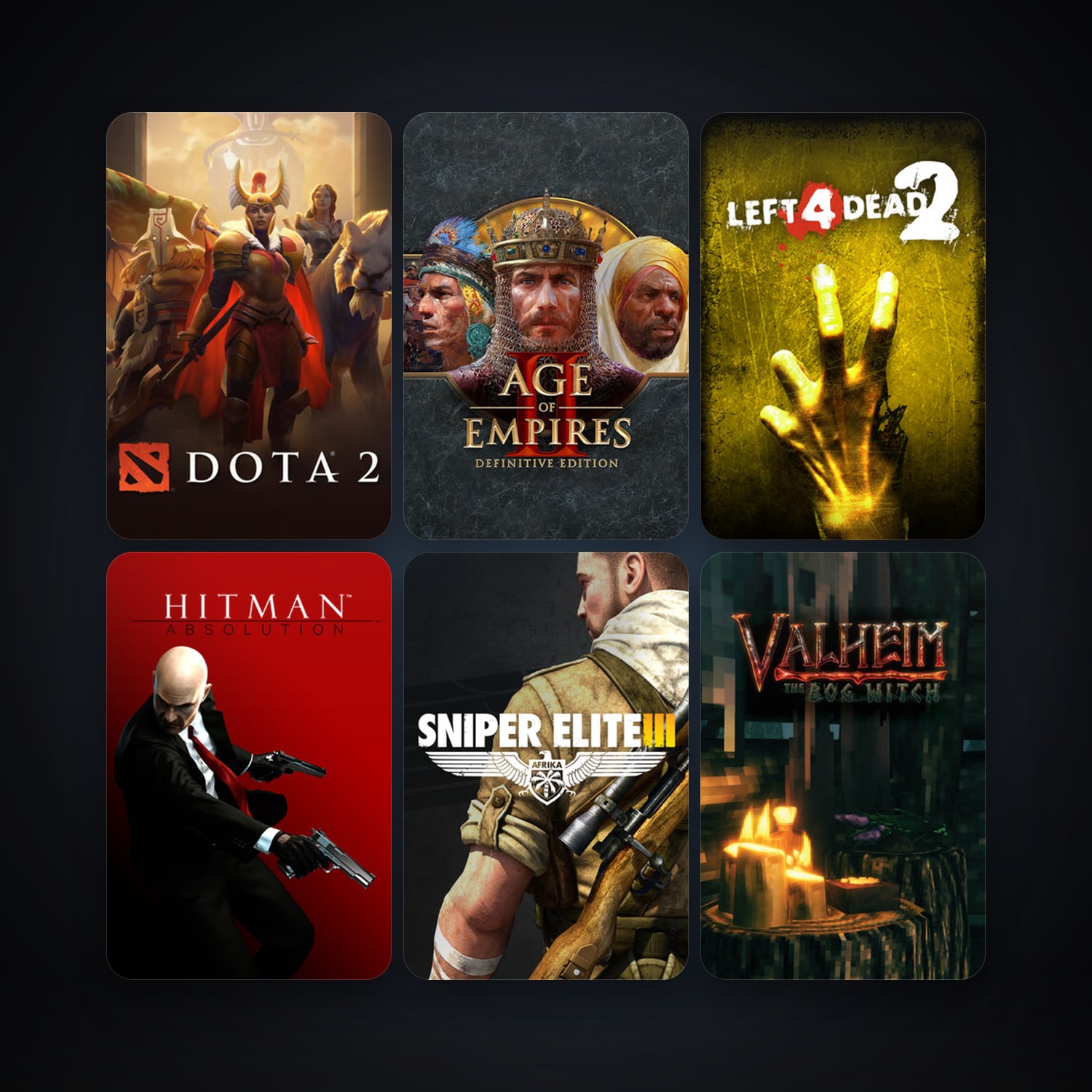 Left 4 Dead 2 + Hitman: Absolution, 31 games, clean — HabibiAccounts