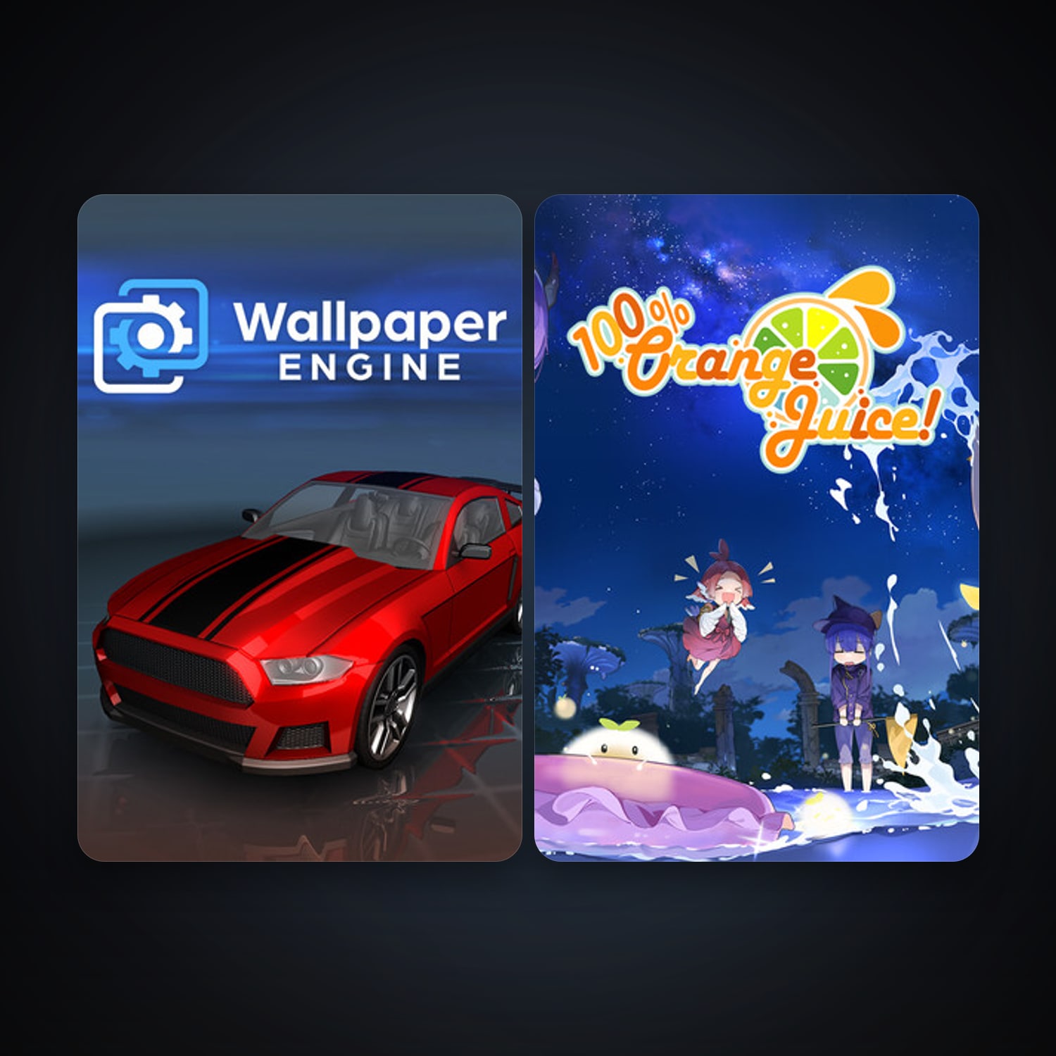 100% Orange Juice + Wallpaper Engine, 7 games, clean — HabibiAccounts