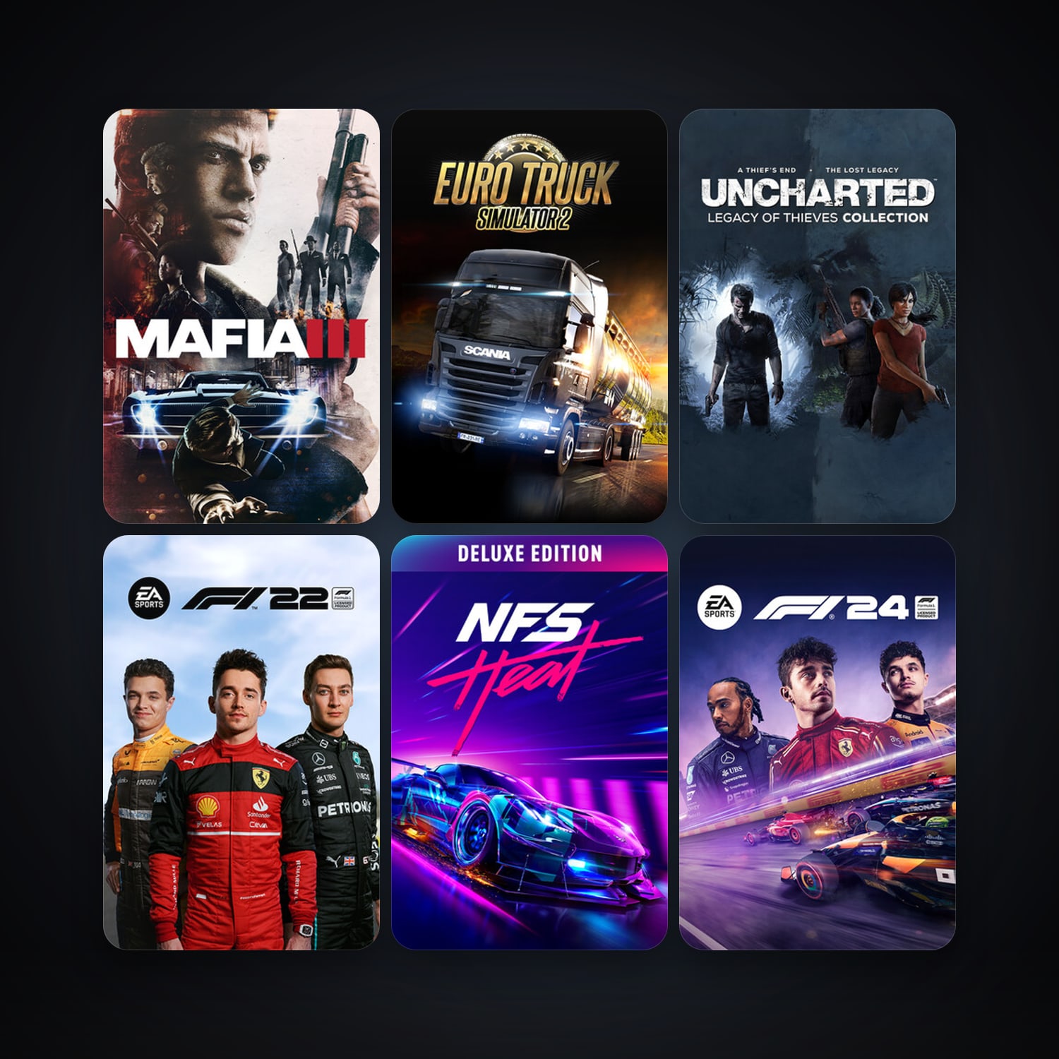 Euro Truck Simulator 2 + Mafia III, 39 games, Steam 10, clean — HabibiAccounts