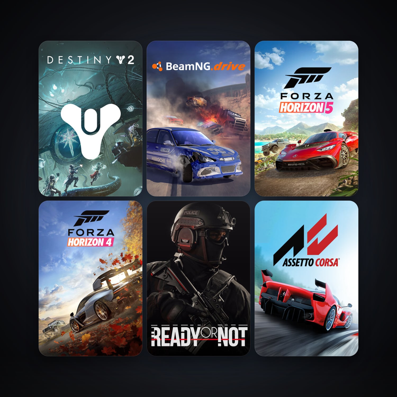 Assetto Corsa + BeamNG.drive, 58 games, clean — HabibiAccounts