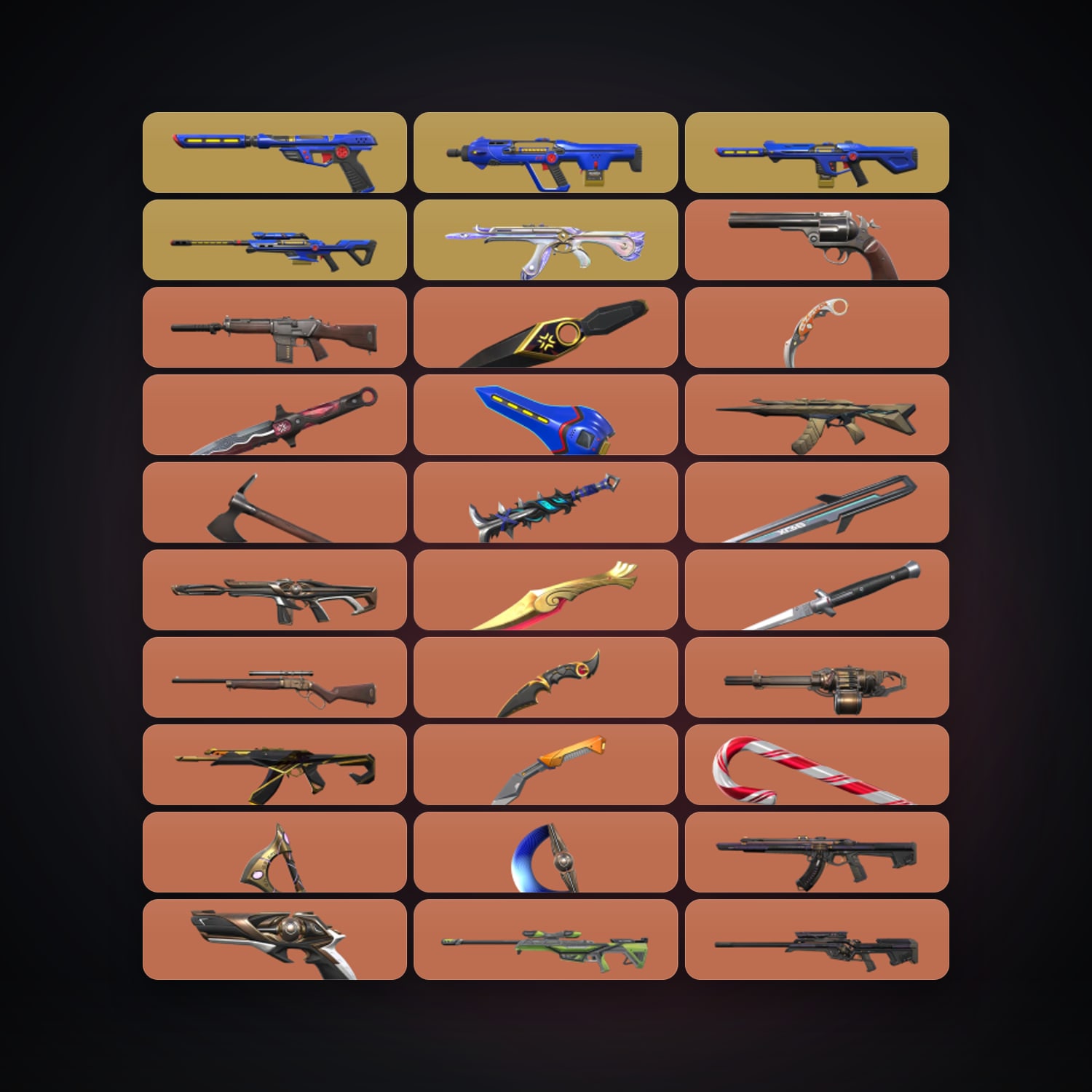 EU Plat 3 locker — 21 knives, 278 skins, lvl 334 — HabibiAccounts