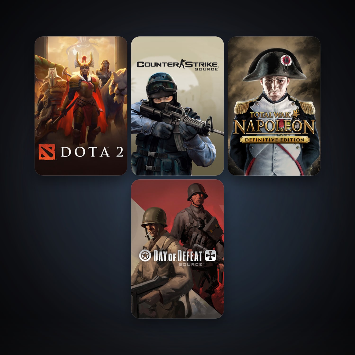 Counter-Strike: Source + Day of Defeat: Source, 5 games, clean — HabibiAccounts