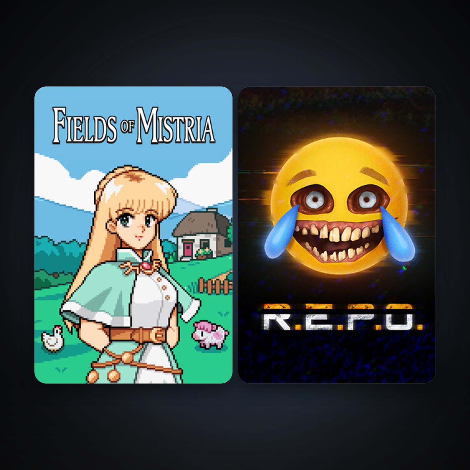 Fields of Mistria + R.E.P.O., 3 games, clean — HabibiAccounts