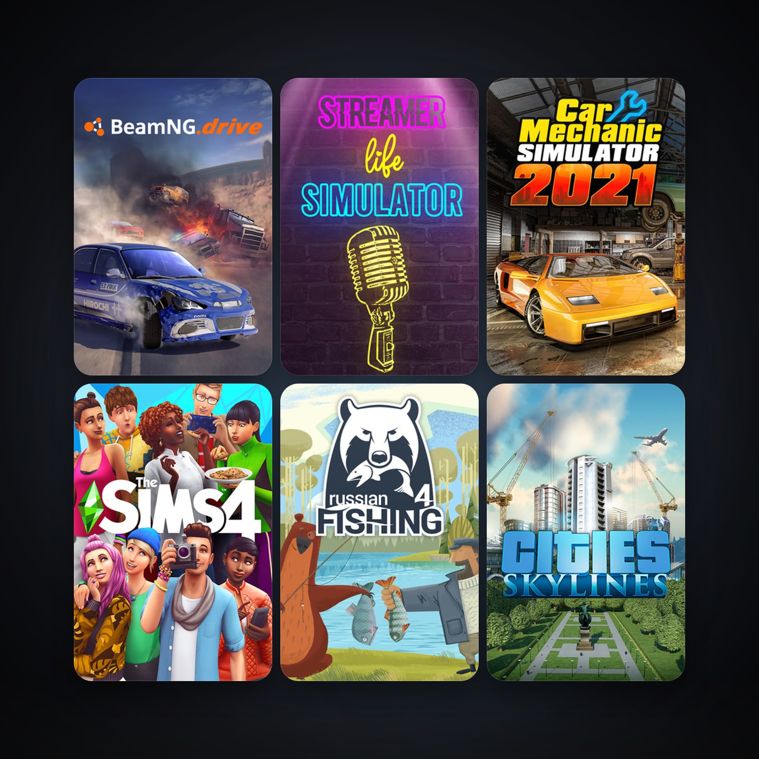 RaceRoom Racing Experience + Euro Truck Simulator 2, 24 games, clean — HabibiAccounts