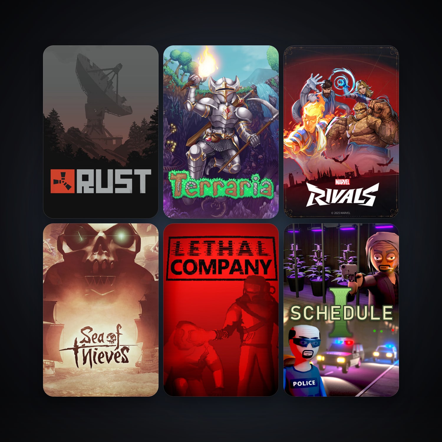 Terraria + Rust, 35 games, clean — HabibiAccounts