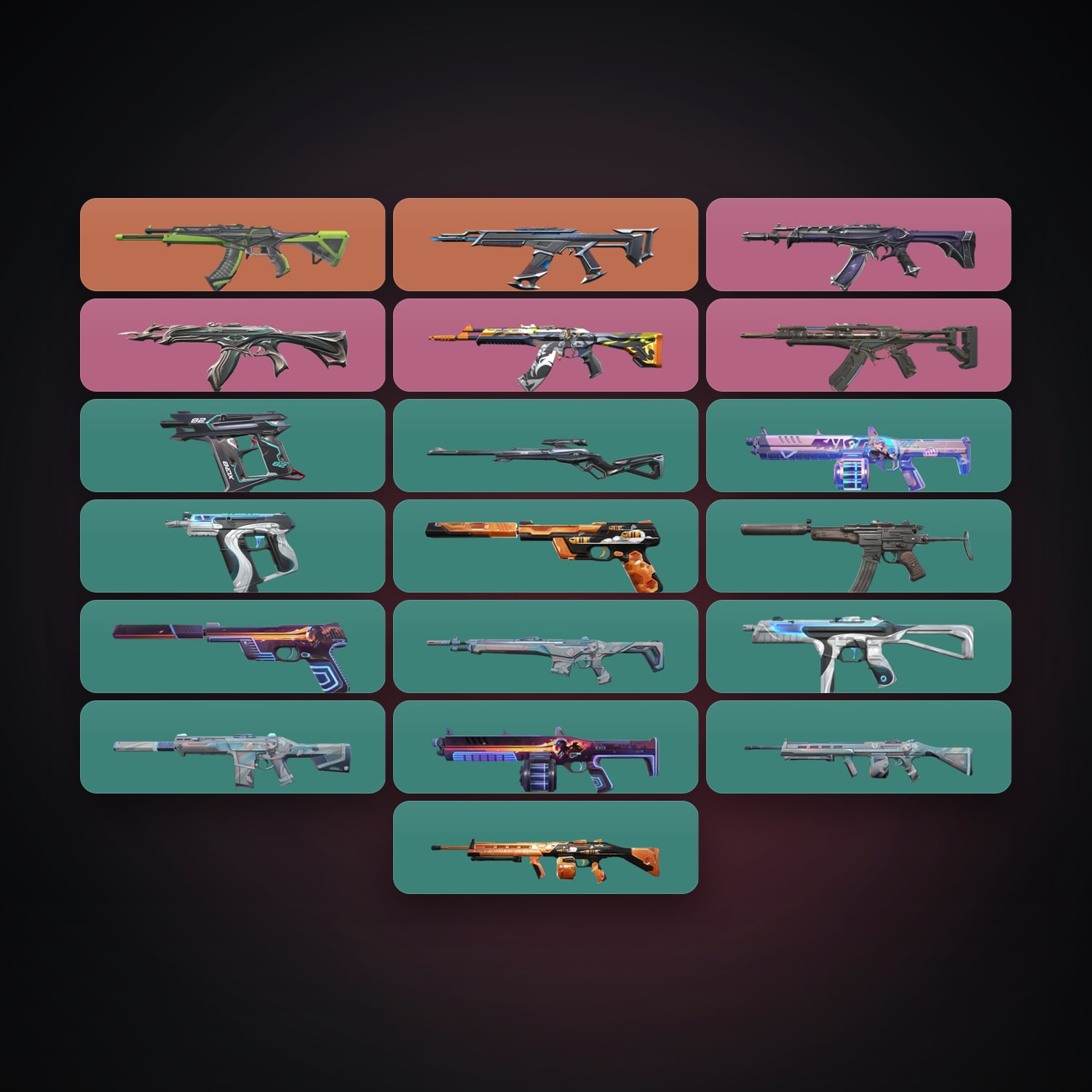 NA Silver 1 locker — 19 skins, lvl 36 — HabibiAccounts