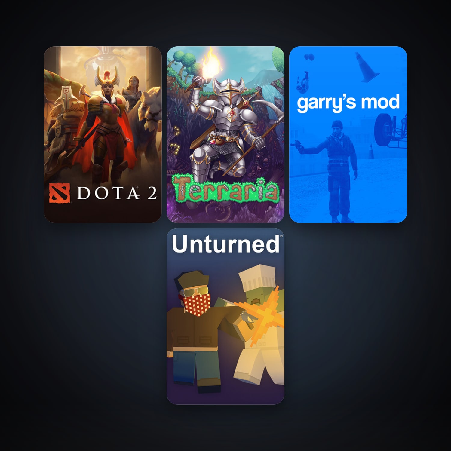 Dota 2 + Garry's Mod, 7 games, clean — HabibiAccounts