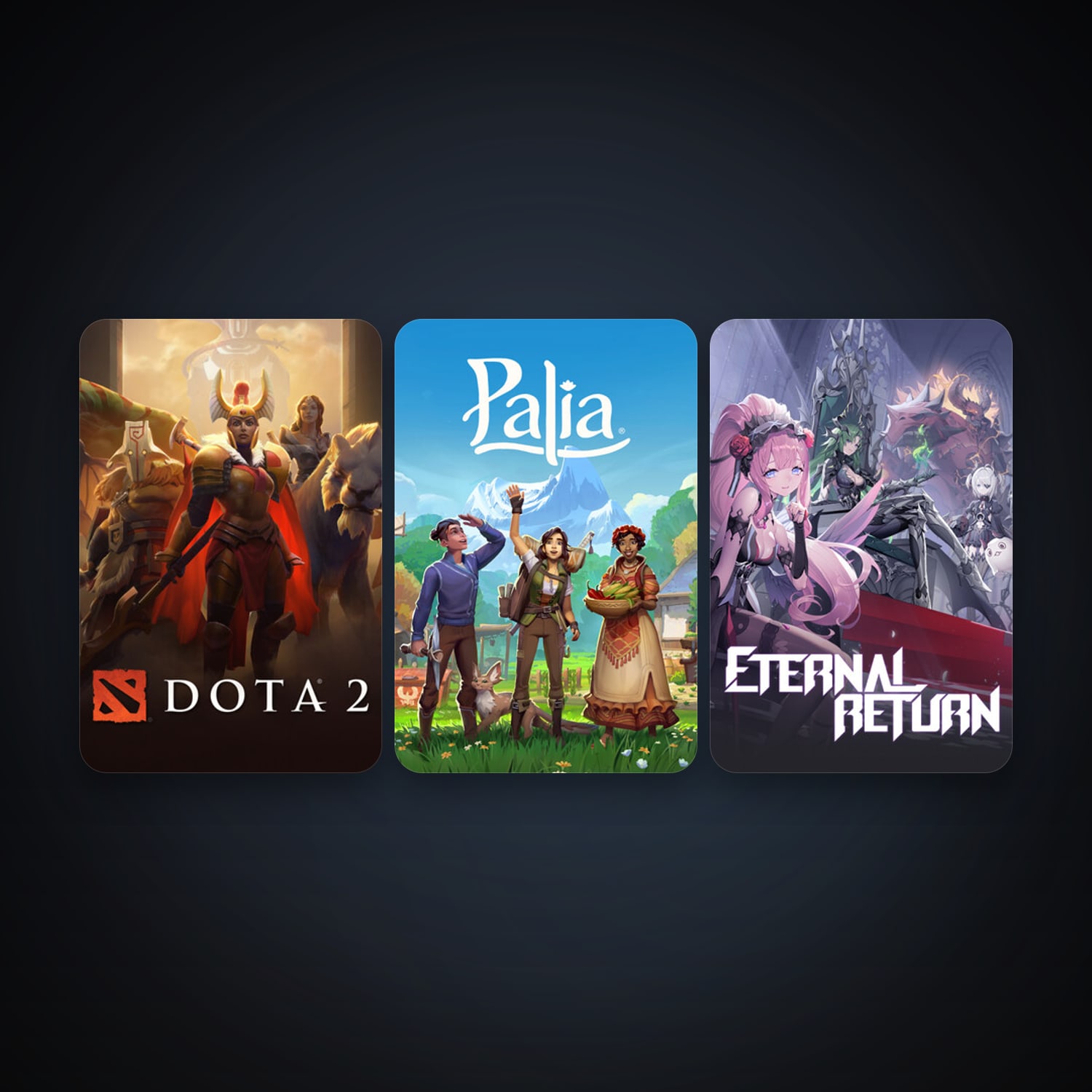Dota 2 + Eternal Return, 3 games, clean — HabibiAccounts