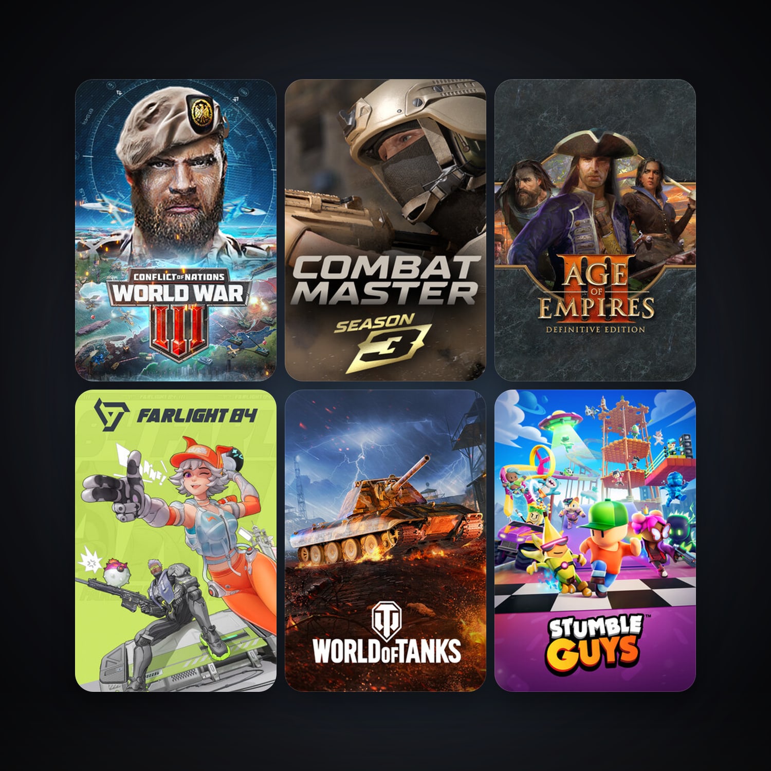 Free CS2 (No Prime) + CONFLICT OF NATIONS: WORLD WAR 3, 13 games, clean — HabibiAccounts