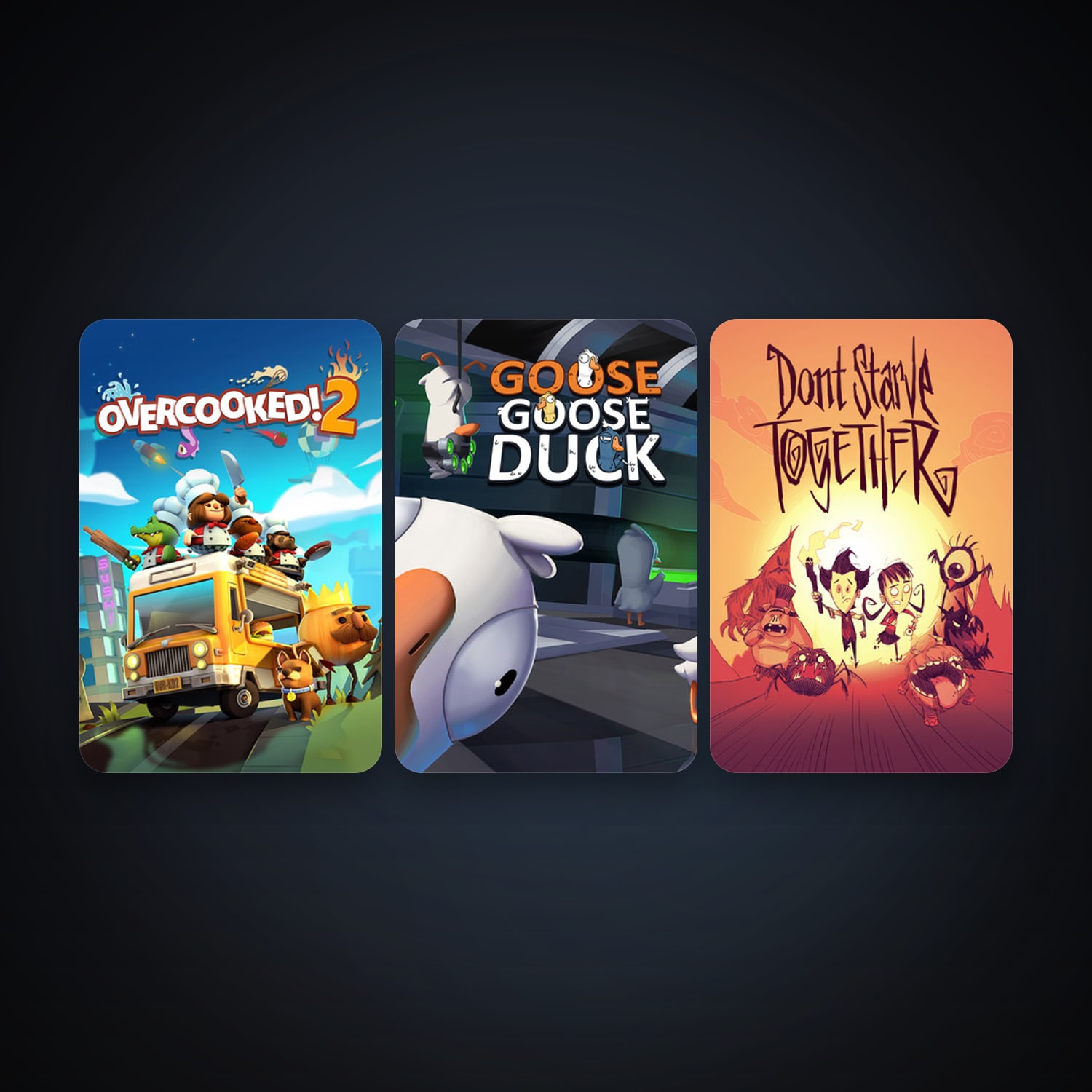 Don't Starve Together + Overcooked! 2, 5 games, clean — HabibiAccounts