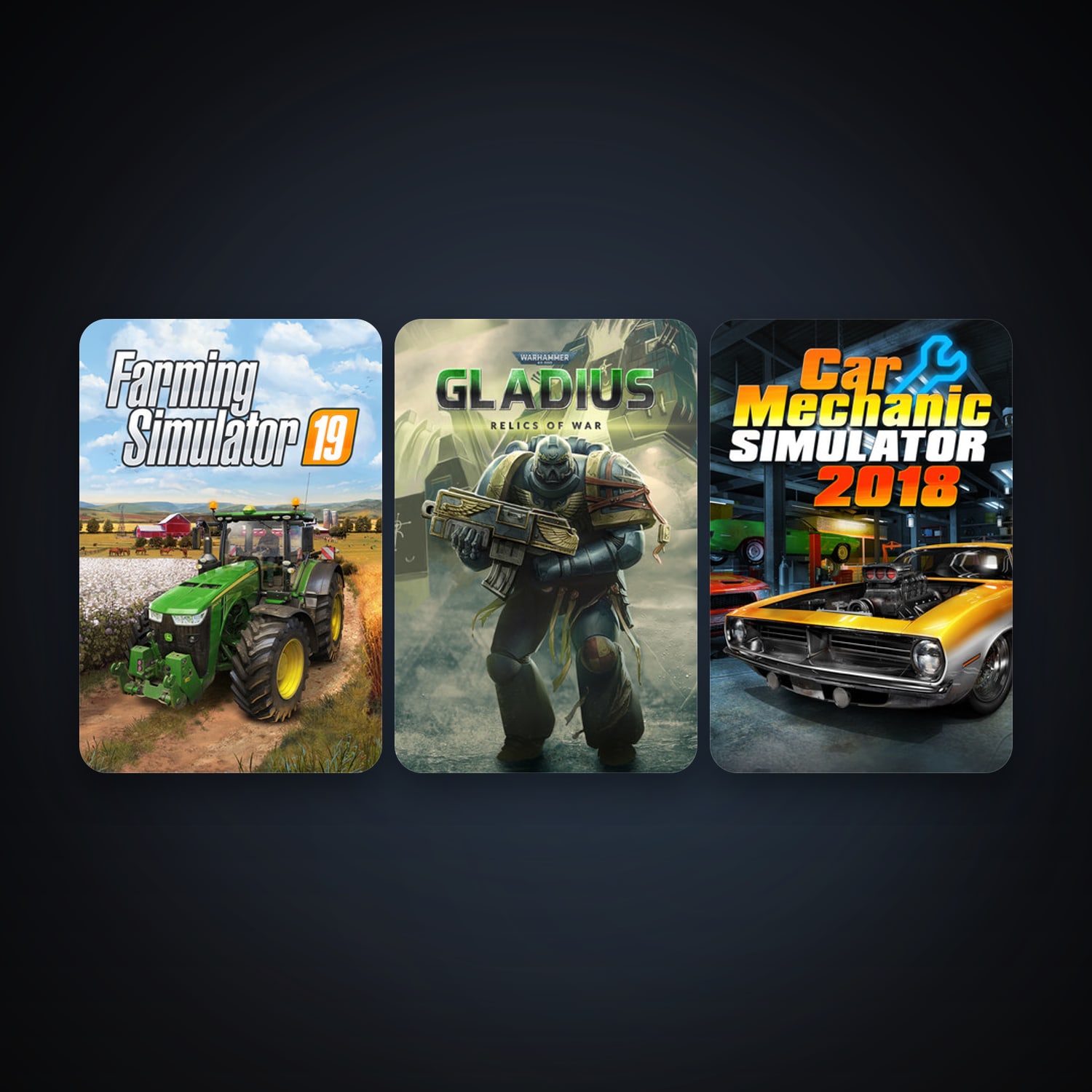 Warhammer 40,000: Gladius - Relics of War + Car Mechanic Simulator 2018, 5 games, clean — HabibiAccounts