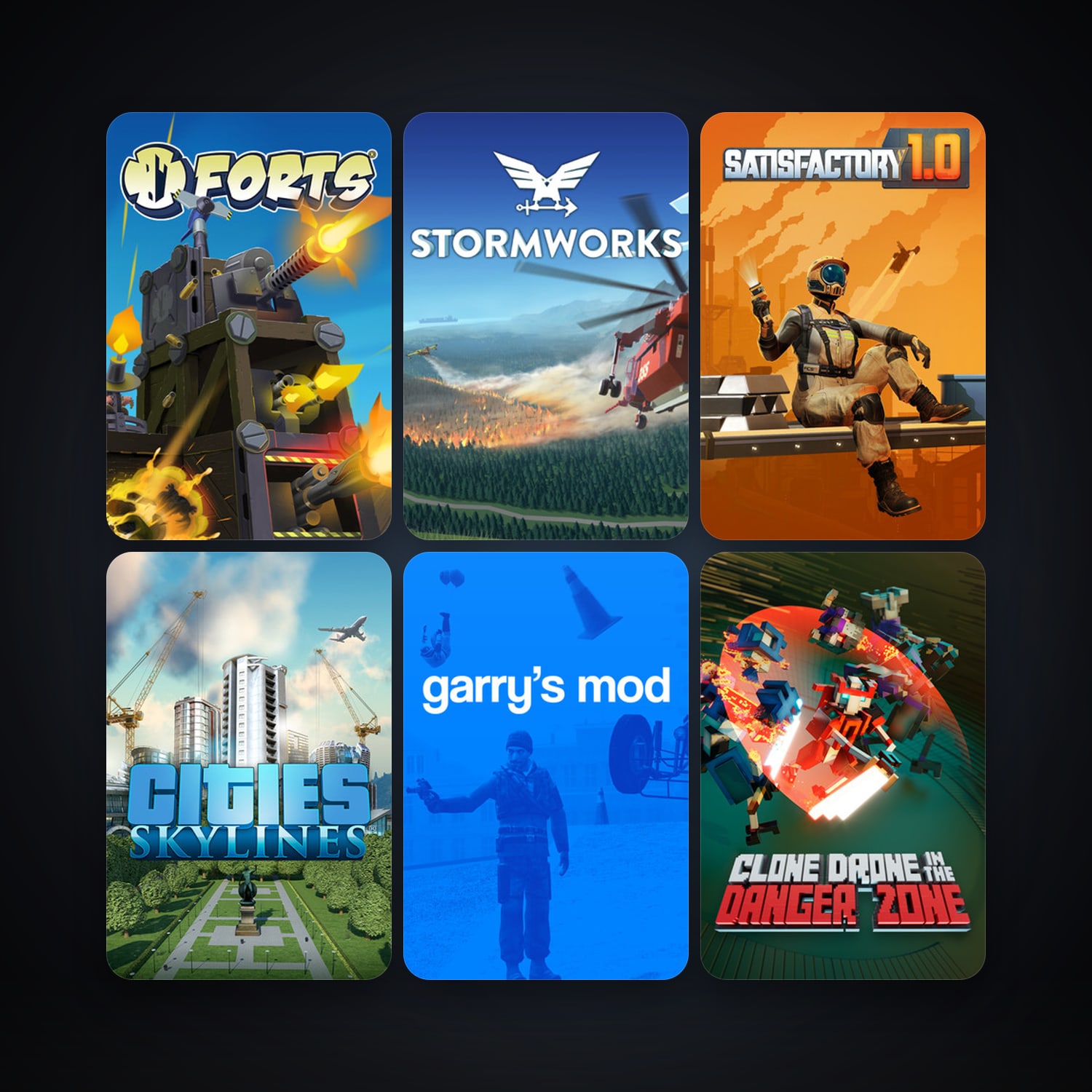 Garry's Mod + Cities: Skylines, 47 games, clean — HabibiAccounts