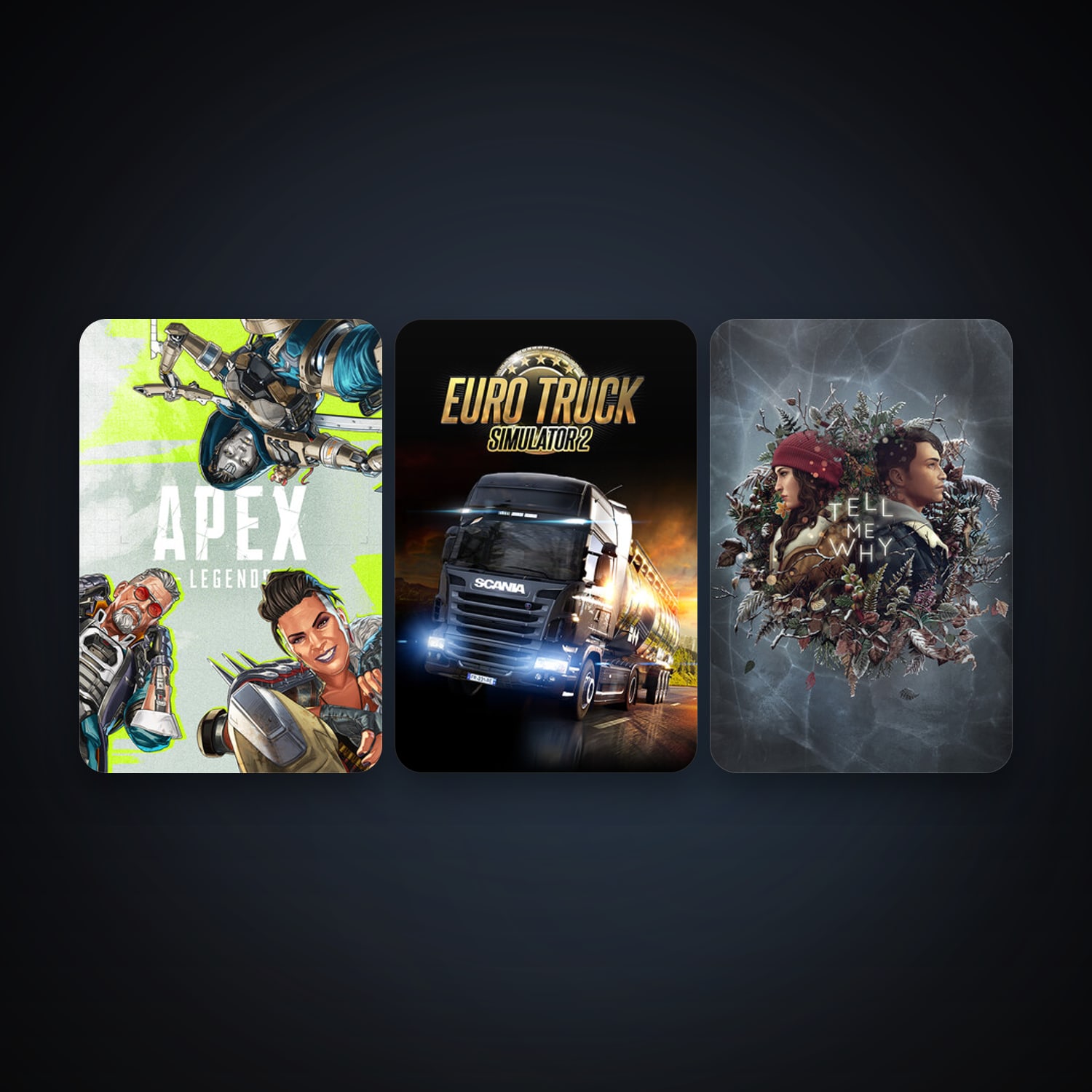 Euro Truck Simulator 2 + Apex Legends, 5 games, clean — HabibiAccounts