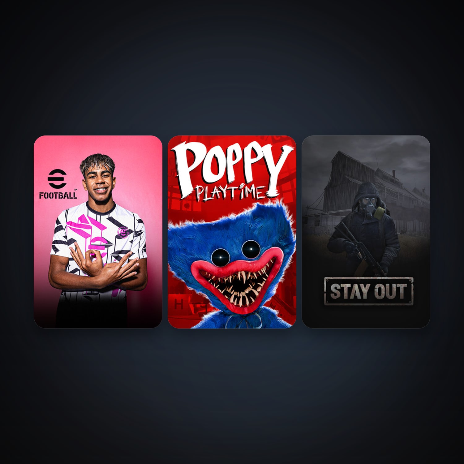 Stay Out + eFootball 2024, 6 games, clean — HabibiAccounts