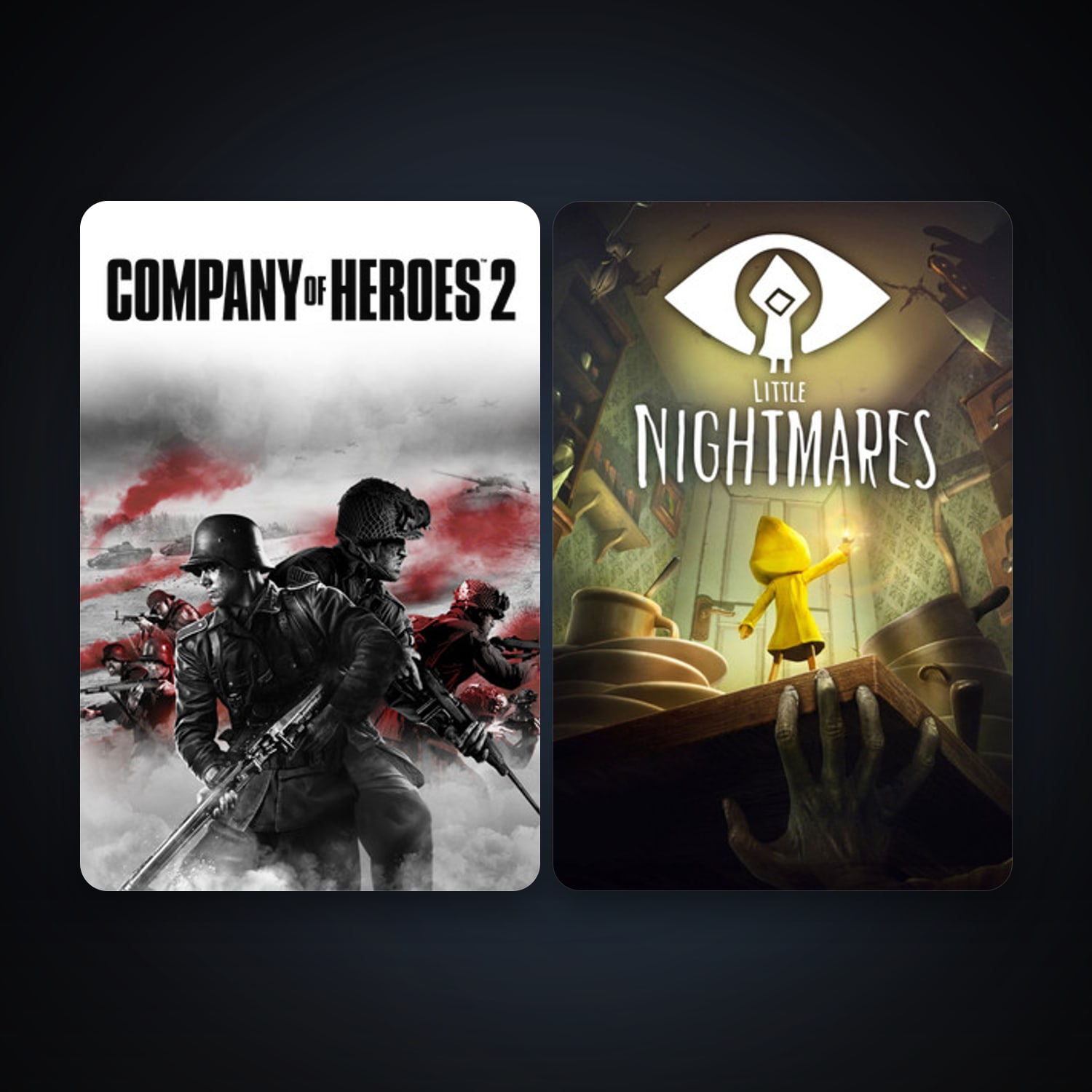 Company of Heroes 2 + Little Nightmares, 3 games, clean — HabibiAccounts