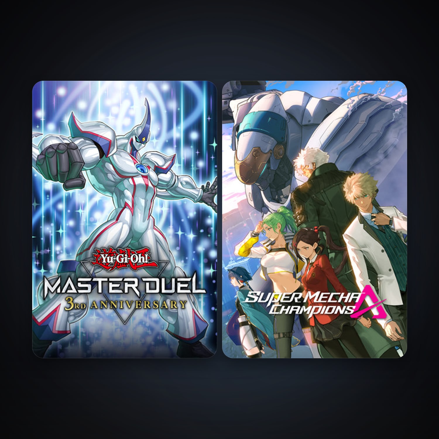 Super Mecha Champions + Yu-Gi-Oh! Master Duel, 5 games, clean — HabibiAccounts