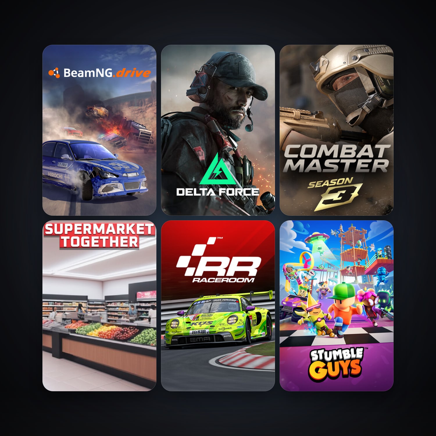 RaceRoom Racing Experience + BeamNG.drive, 22 games, clean — HabibiAccounts