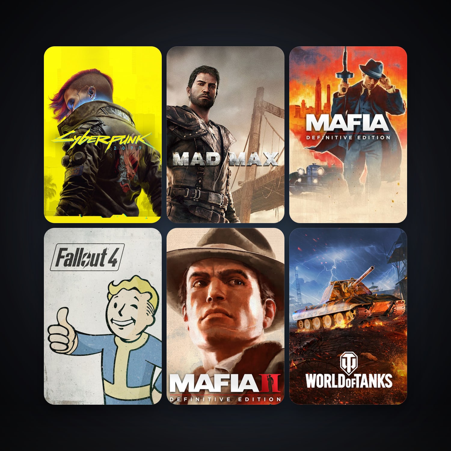 Mafia II + Mad Max, 8 games, clean — HabibiAccounts