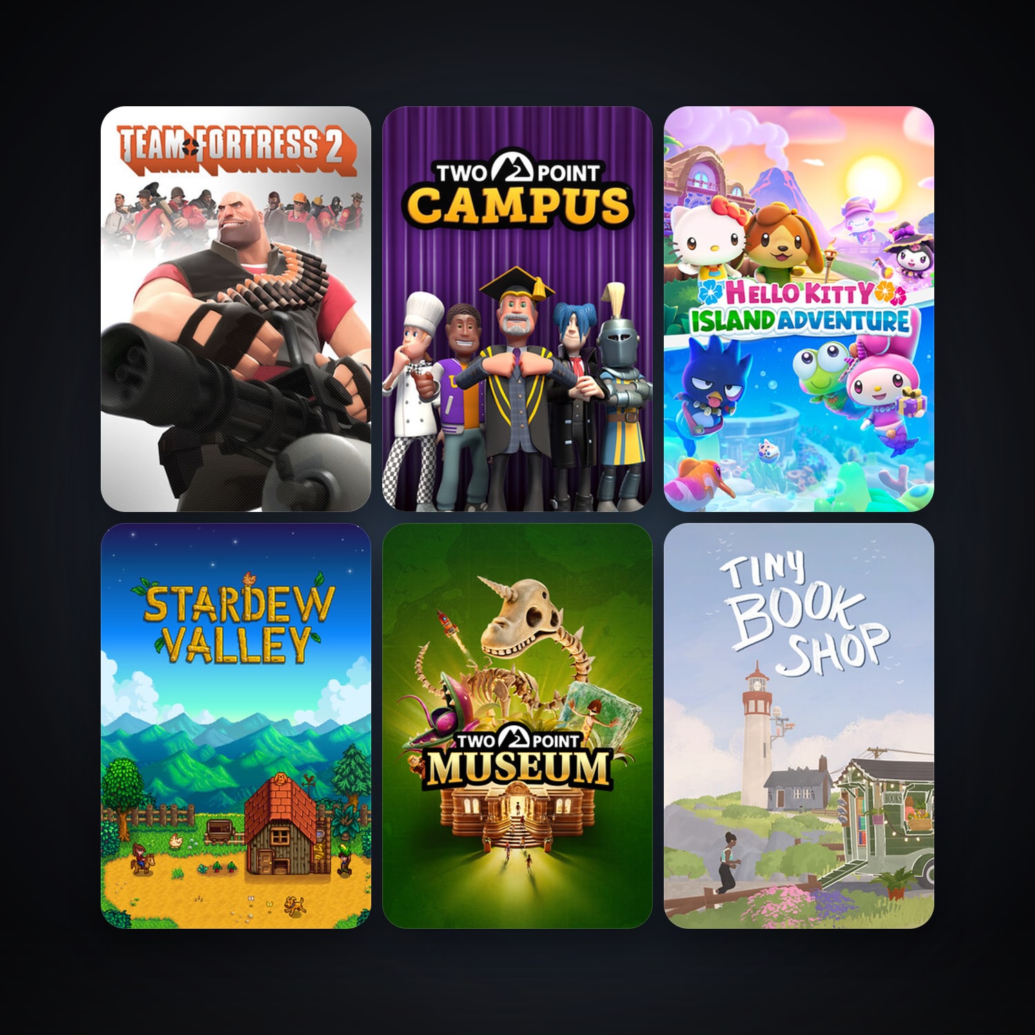 Team Fortress 2 + Stardew Valley, 41 games, clean — HabibiAccounts