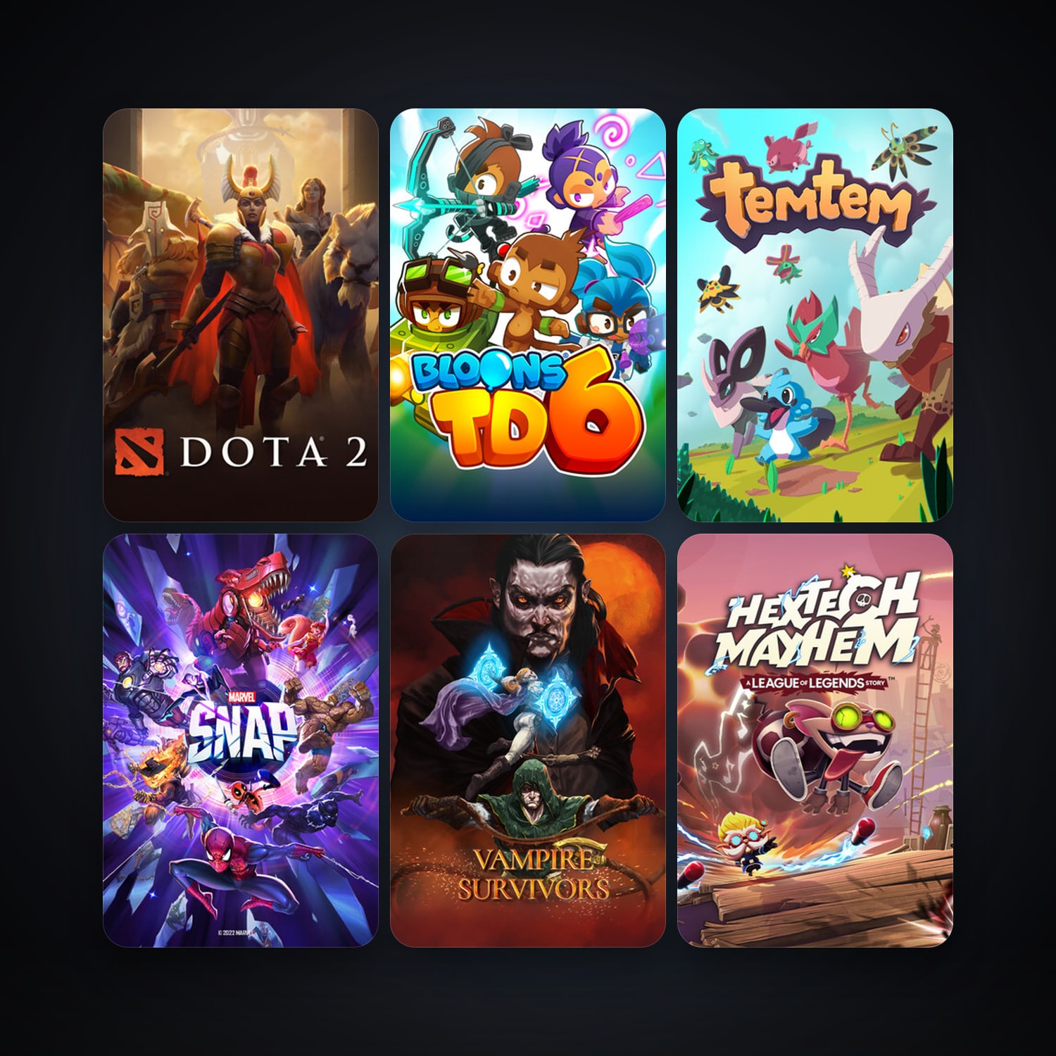 Dota 2 + Temtem, 11 games, clean — HabibiAccounts