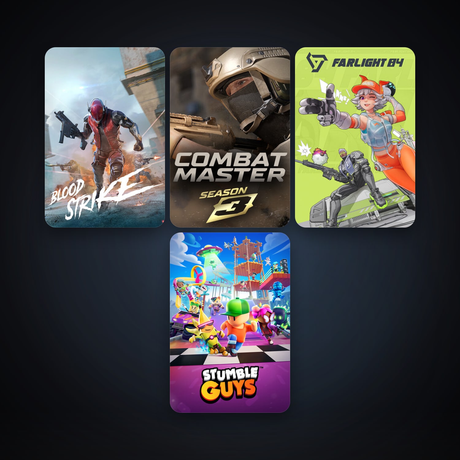 Stumble Guys + Farlight 84, 7 games, clean — HabibiAccounts