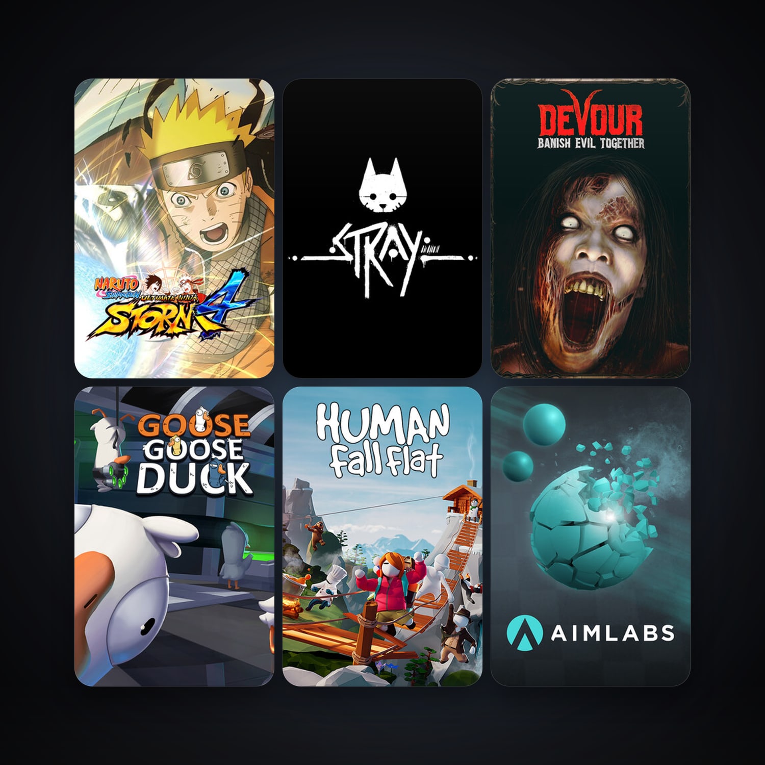 RaceRoom Racing Experience + NARUTO SHIPPUDEN: Ultimate Ninja STORM 4, 10 games, clean — HabibiAccounts