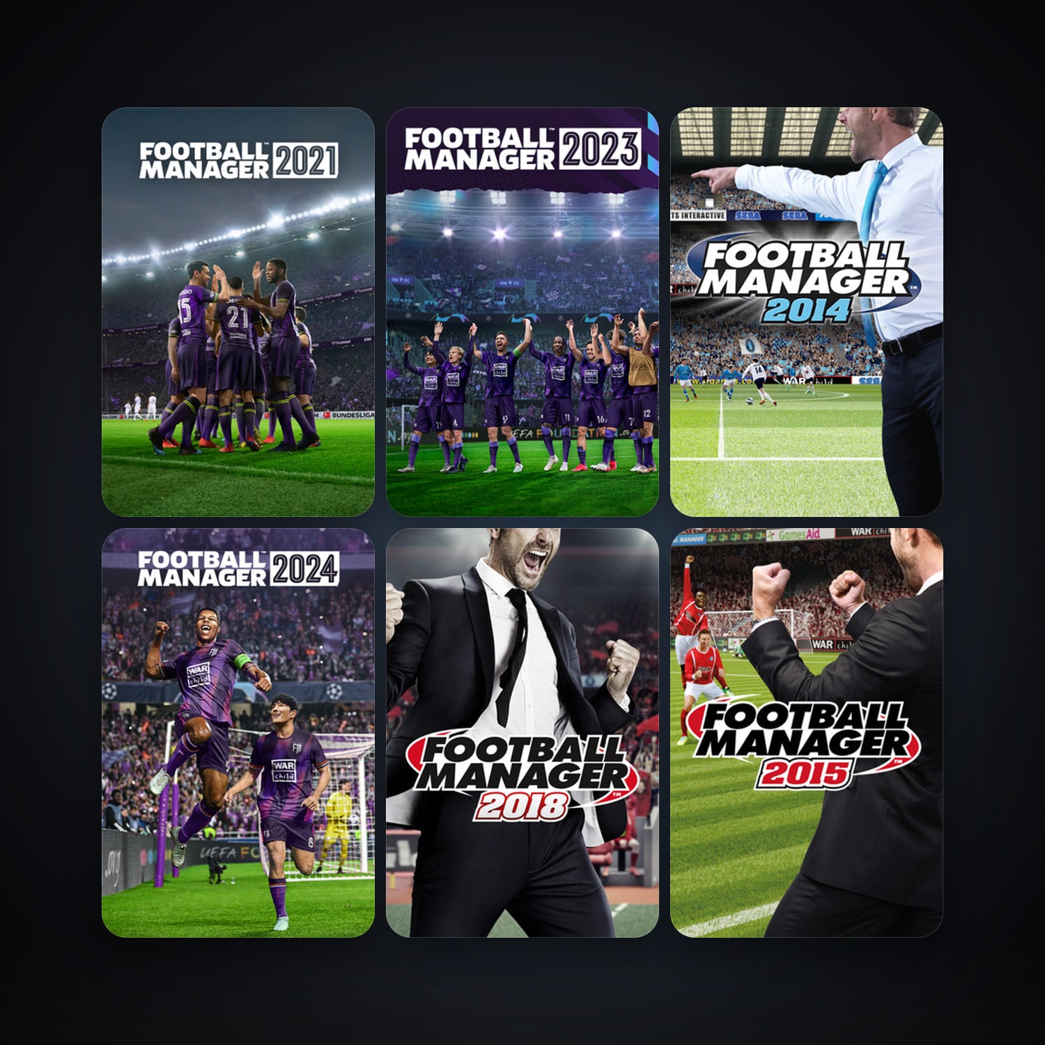 Football Manager 2014 + Football Manager 2015, 16 games, clean — HabibiAccounts