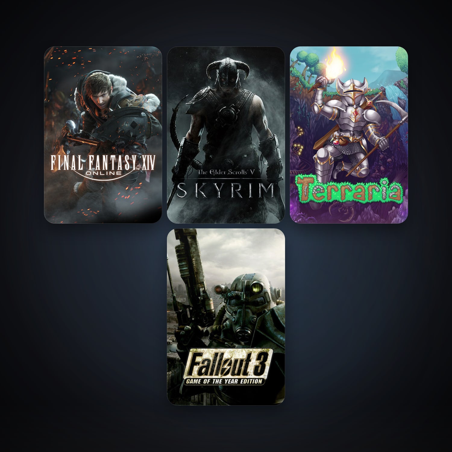 Fallout 3: Game of the Year Edition + FINAL FANTASY XIV Online, 6 games, clean — HabibiAccounts