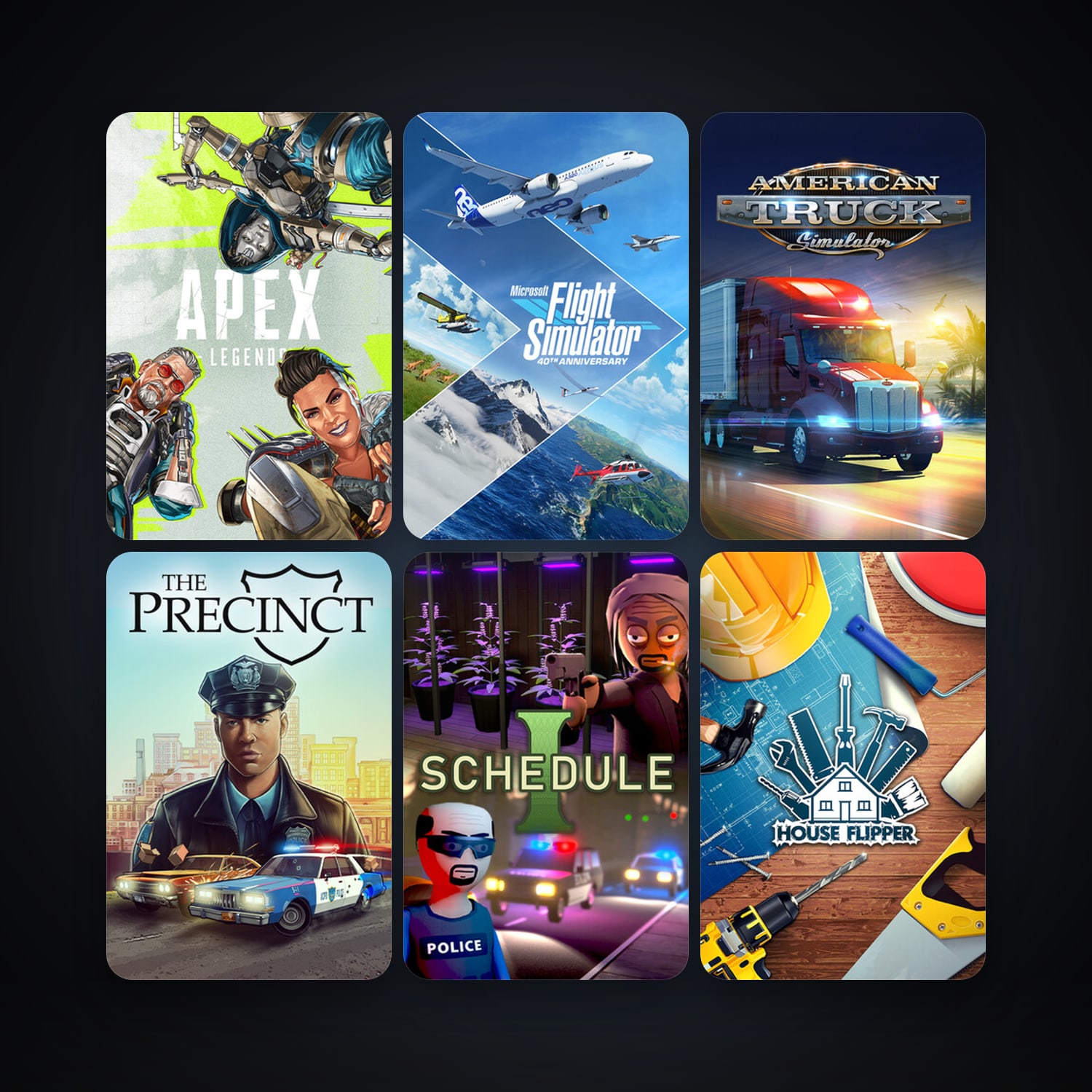 American Truck Simulator + The Precinct, 28 games, clean — HabibiAccounts