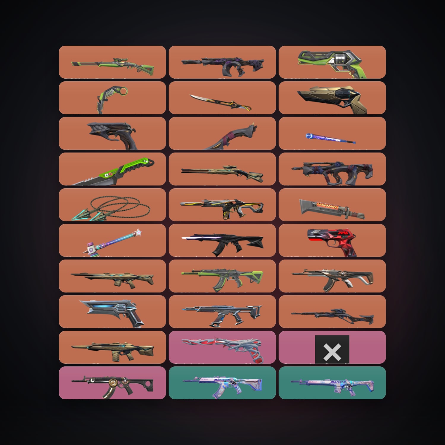 BR Plat 3 locker — 8 knives, 69 skins, lvl 87 · 261304208 — HabibiAccounts