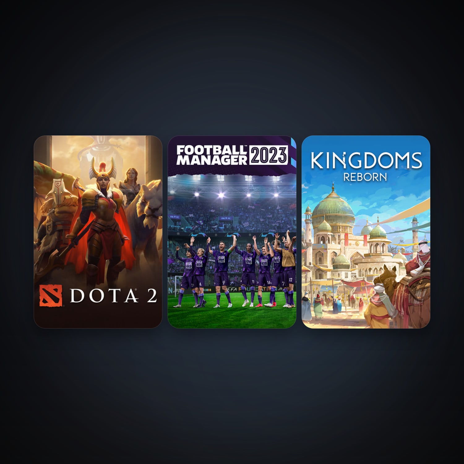 Dota 2 + Kingdoms Reborn, 3 games, clean — HabibiAccounts