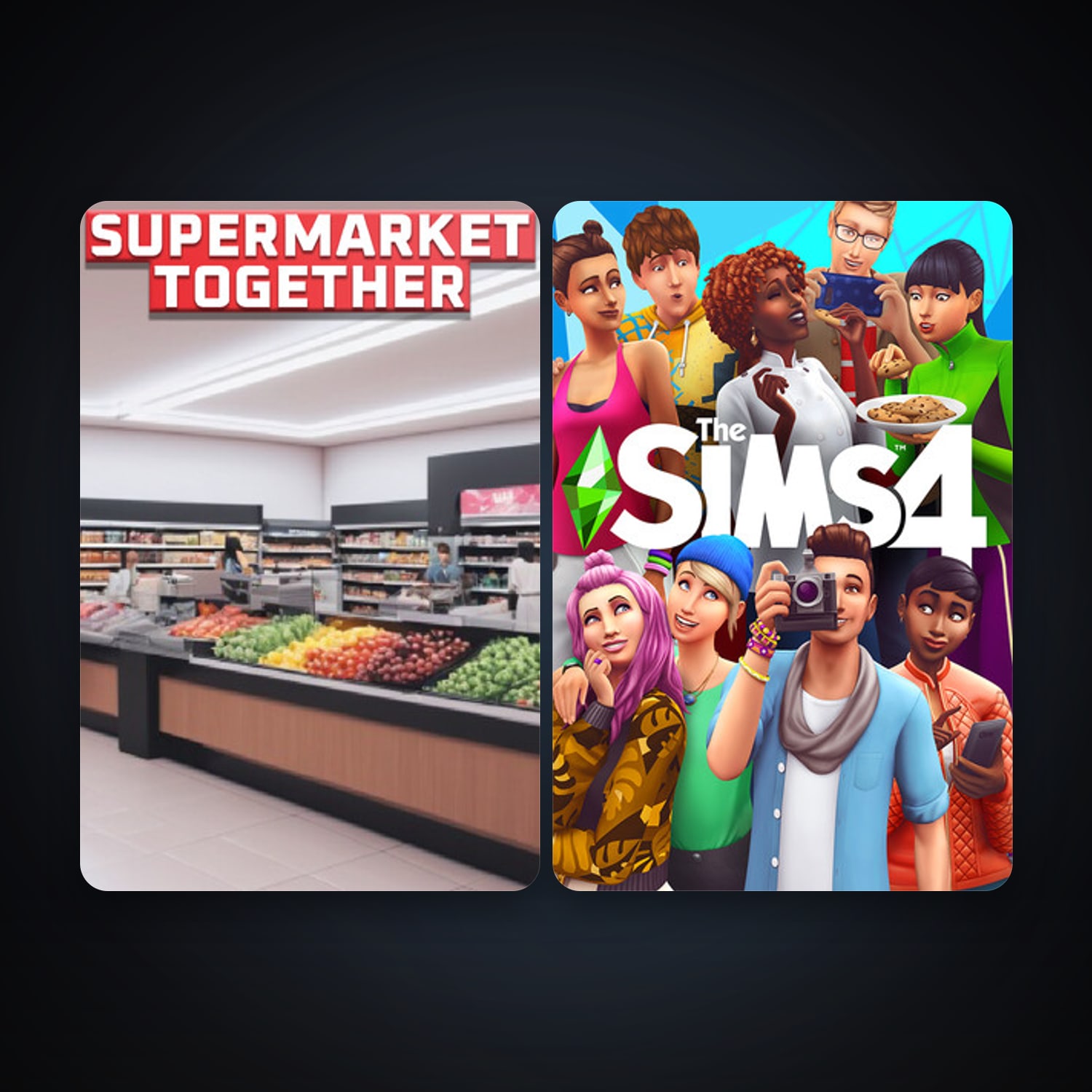 The Sims 4 + Supermarket Together, 2 games, clean — HabibiAccounts