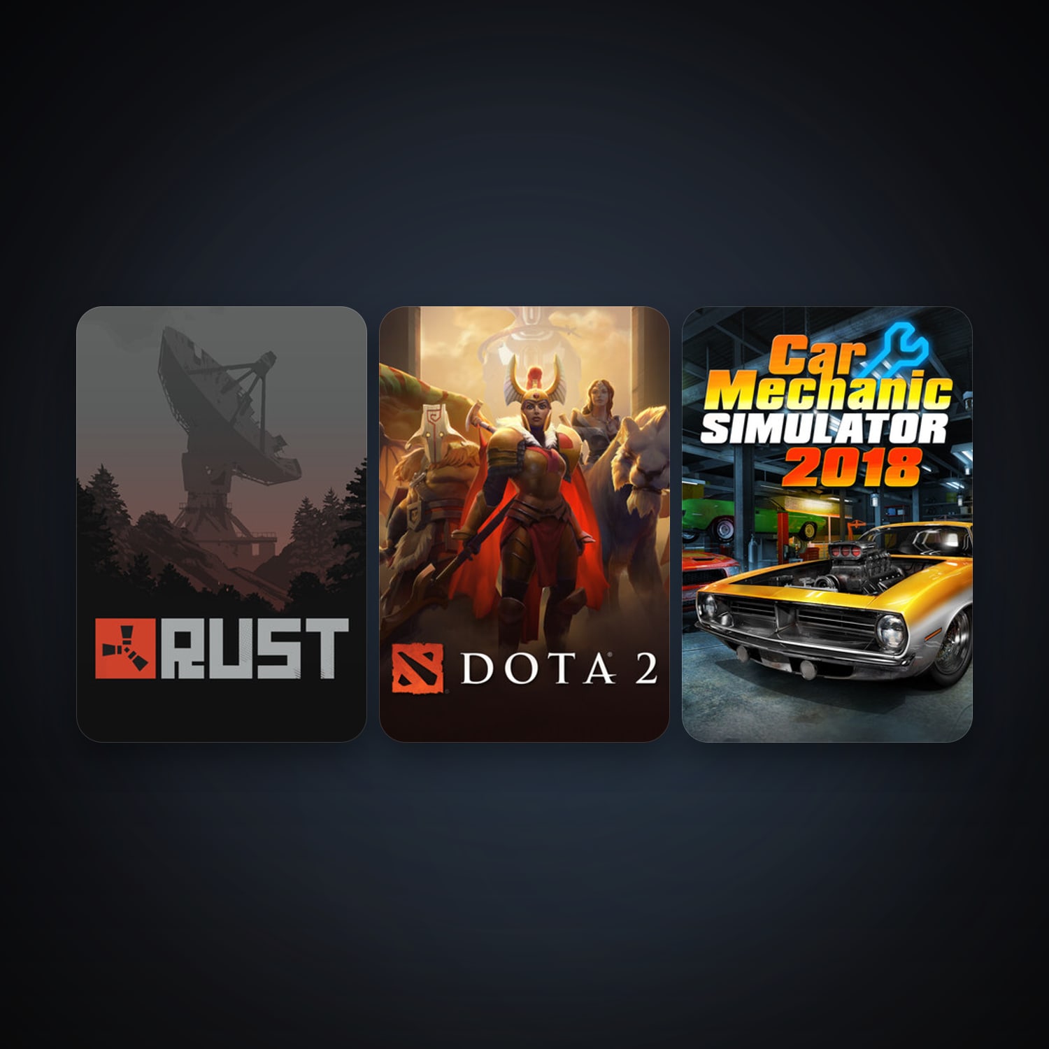 Dota 2 + Rust, 7 games, clean — HabibiAccounts