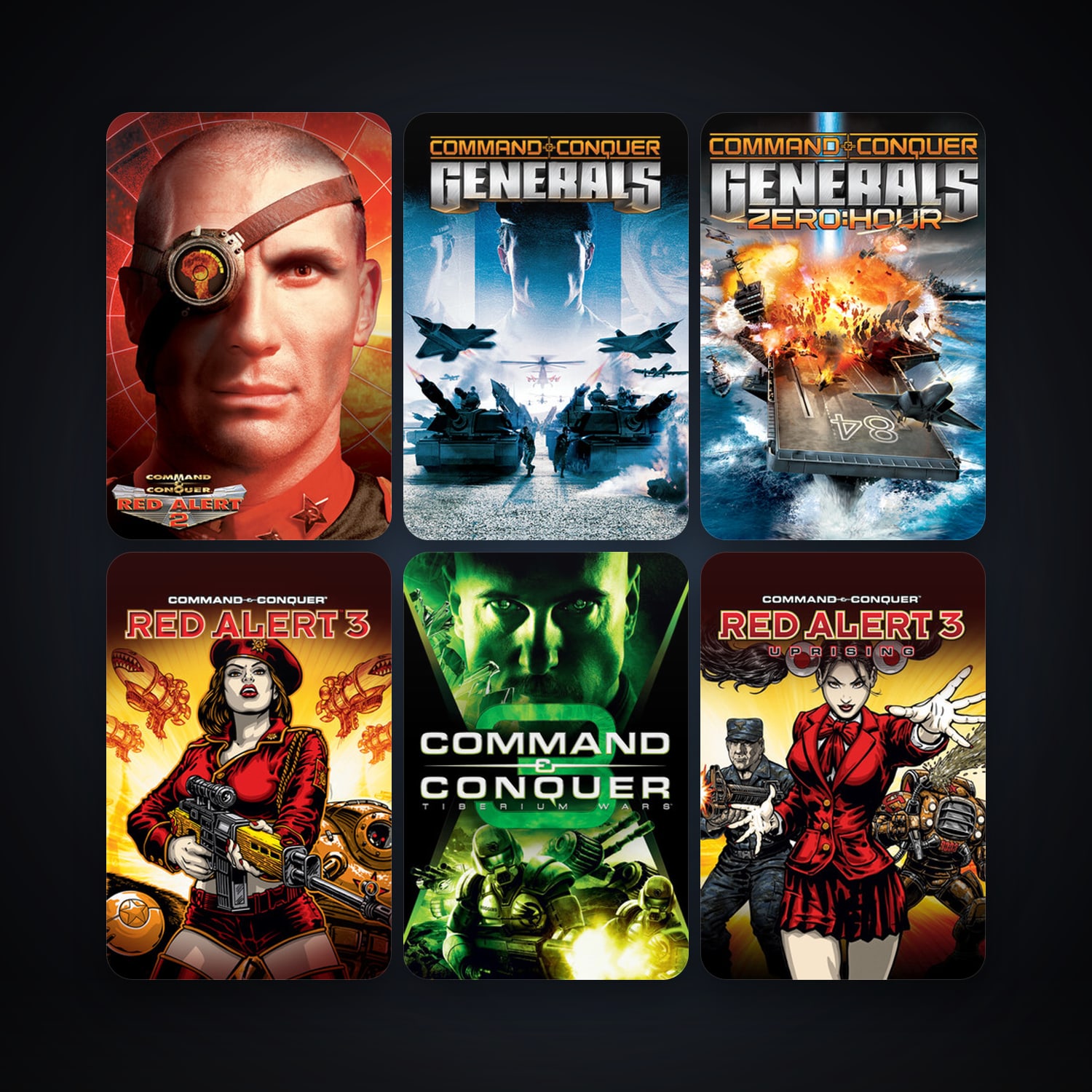 Command & Conquer: Red Alert 3 + Command & Conquer 3: Tiberium Wars, 12 games, clean — HabibiAccounts