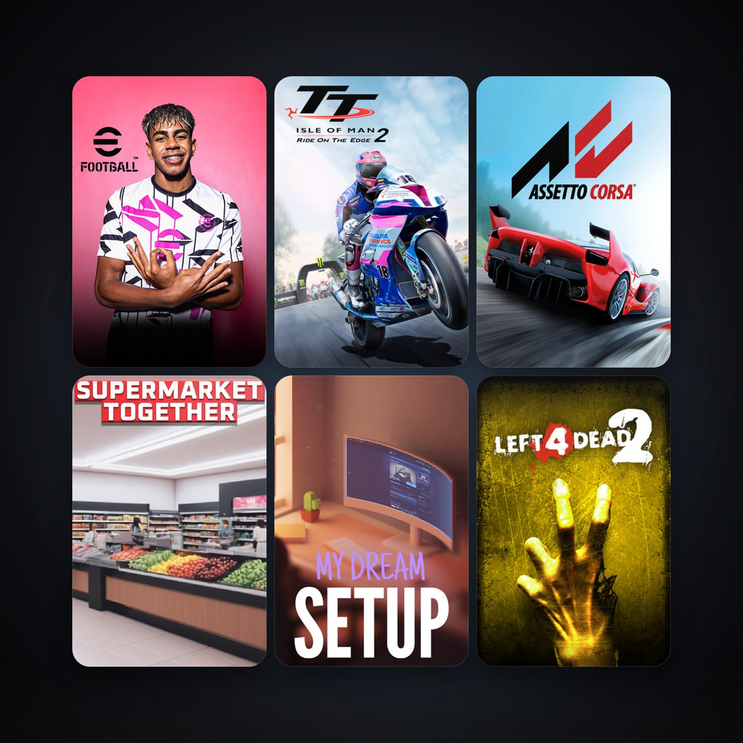 Left 4 Dead 2 + Assetto Corsa, 19 games, clean — HabibiAccounts
