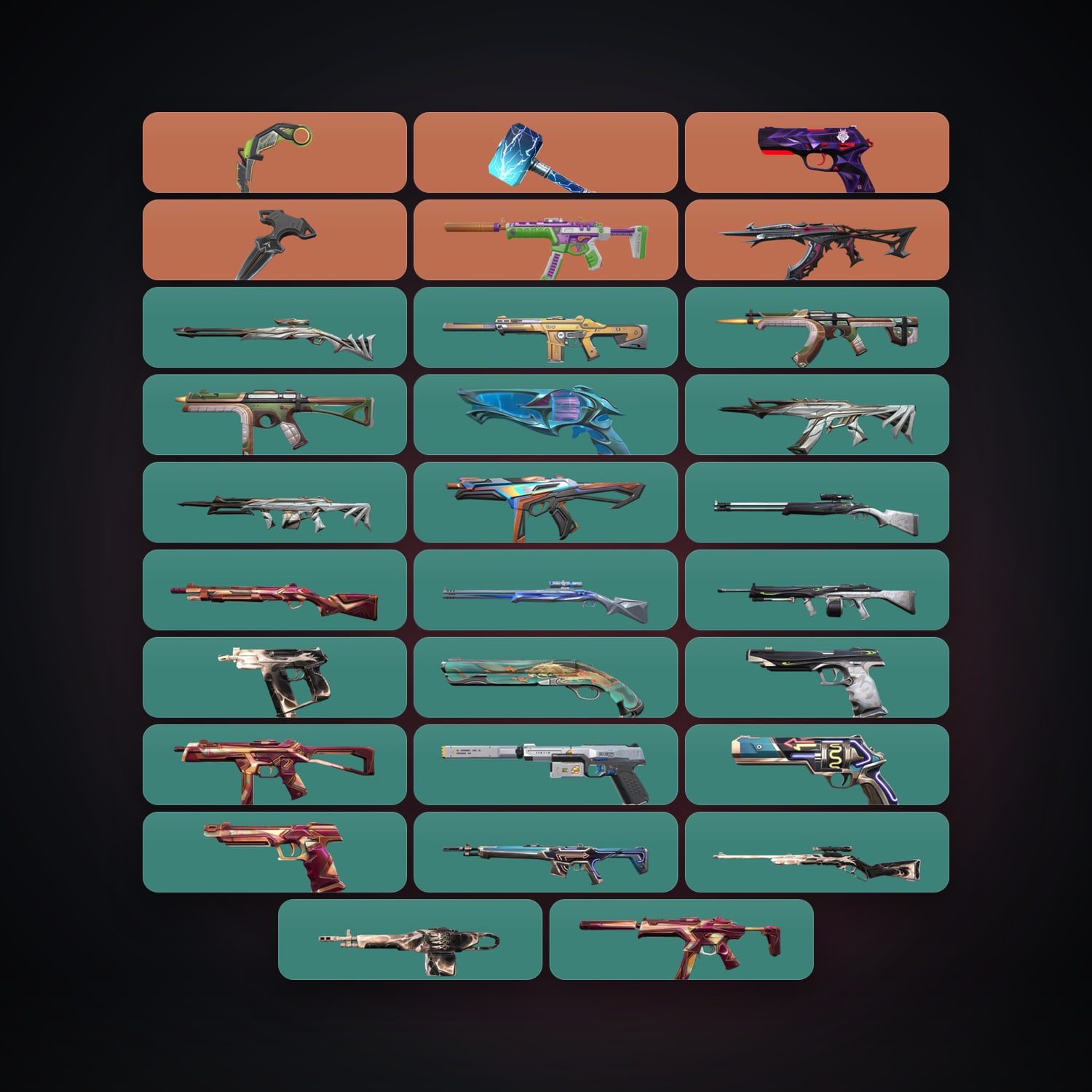 NA locker — 3 knives, 29 skins, lvl 25 — HabibiAccounts