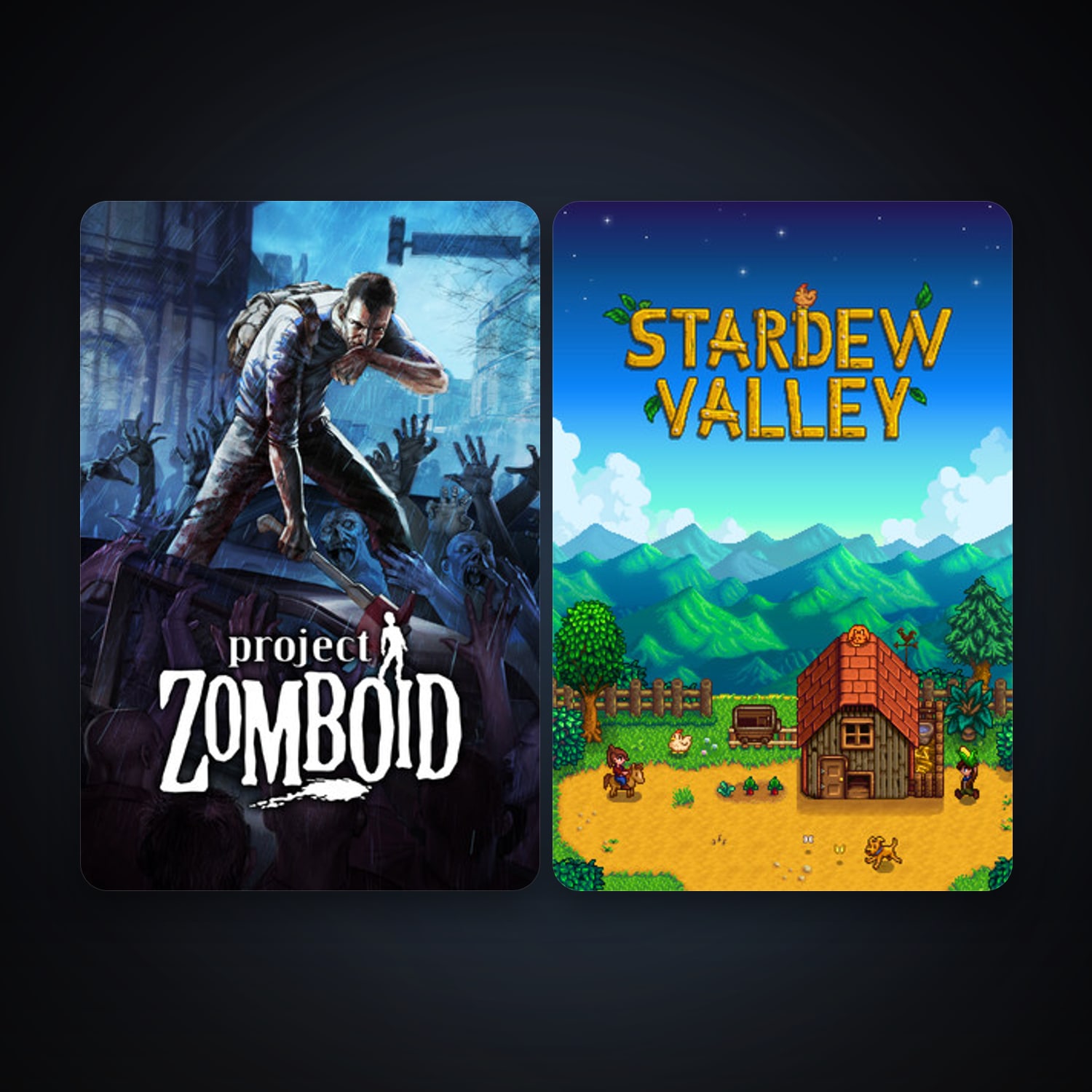 Project Zomboid + Stardew Valley, 6 games, clean — HabibiAccounts