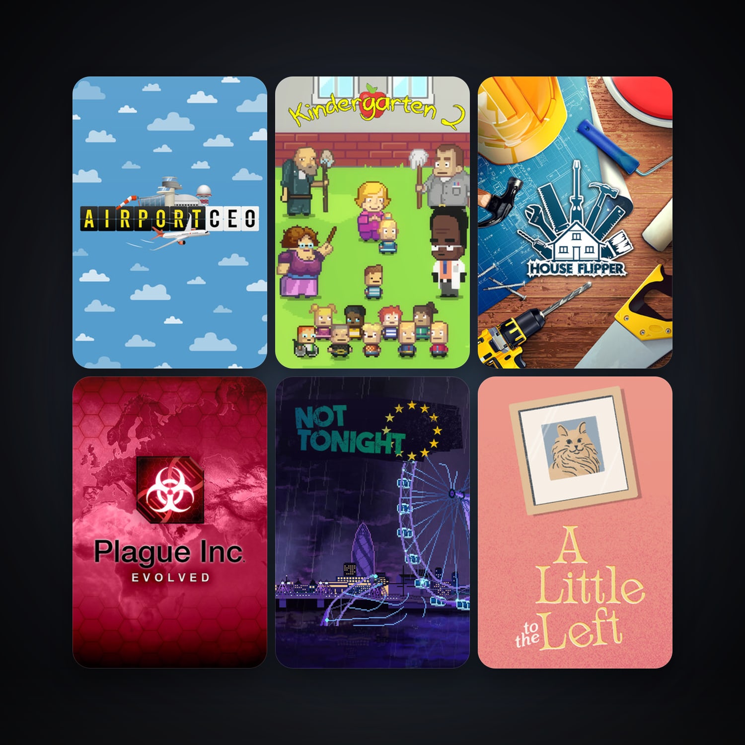 Papers, Please + Plague Inc: Evolved, 17 games, clean — HabibiAccounts
