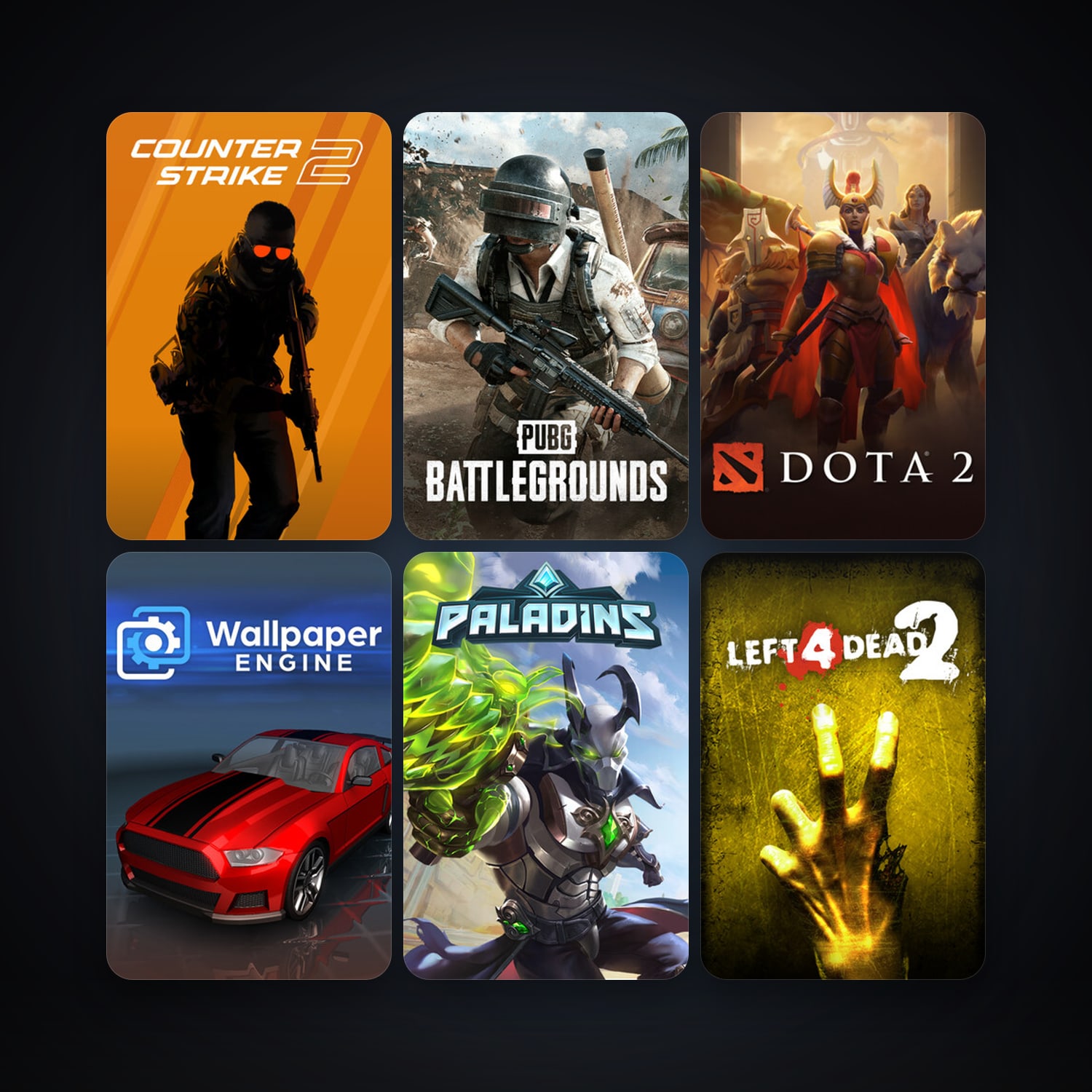 Left 4 Dead 2 + Dota 2, 64 games, Steam 10, clean · 261324021 — HabibiAccounts
