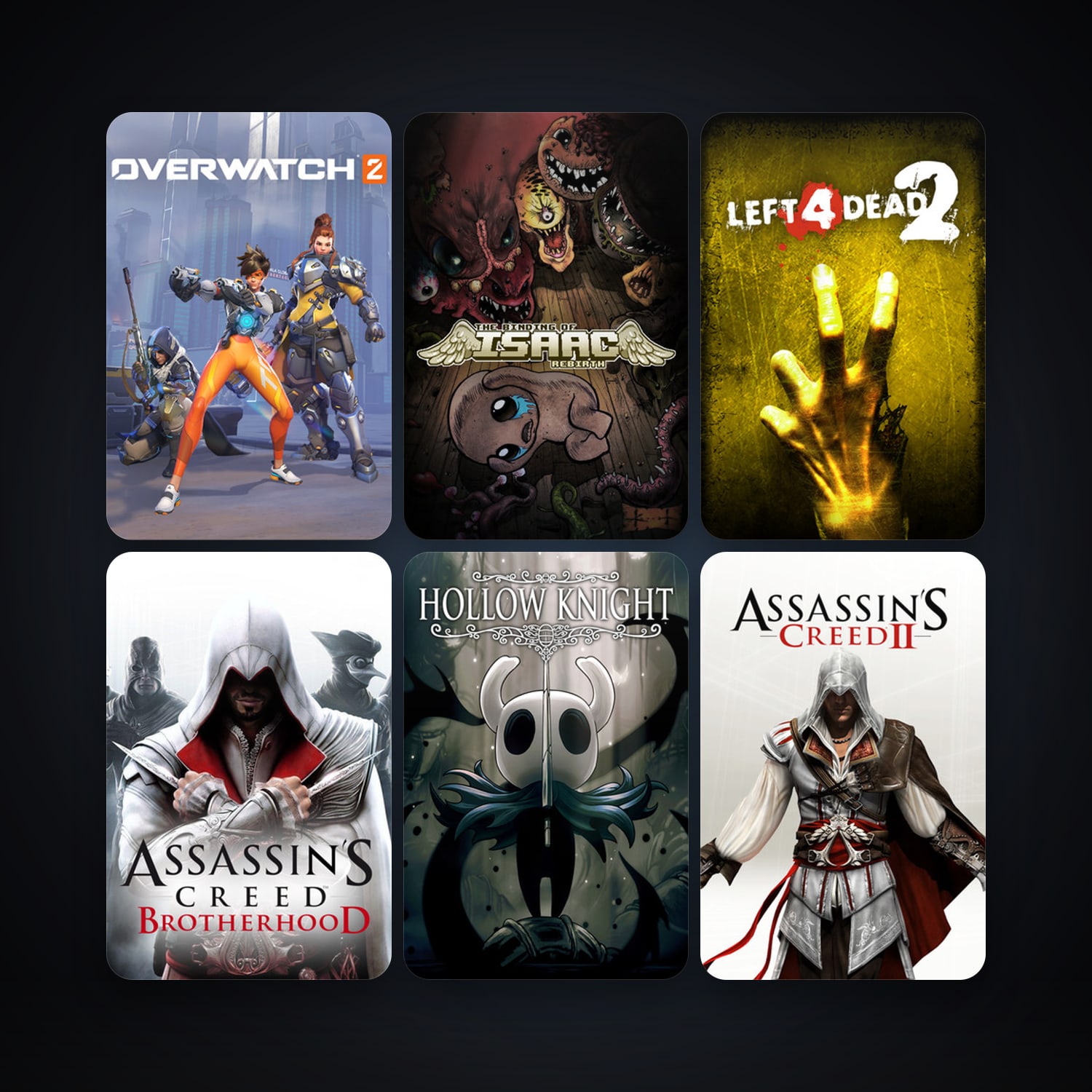 Left 4 Dead 2 + Assassin's Creed 2 Deluxe Edition, 118 games, clean — HabibiAccounts