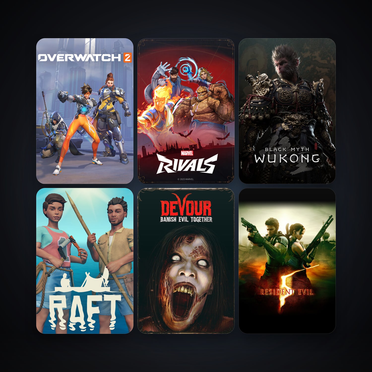 Resident Evil 5 + The Forest, 17 games, clean — HabibiAccounts