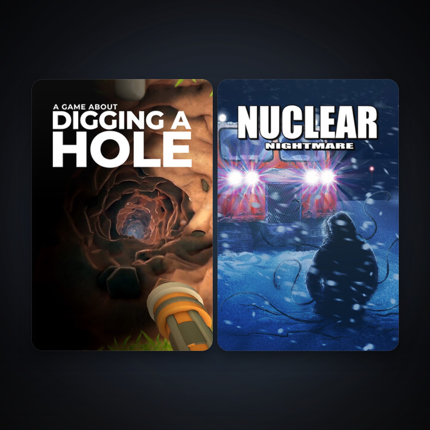 Nuclear Nightmare + A Game About Digging A Hole, 4 games, clean — HabibiAccounts